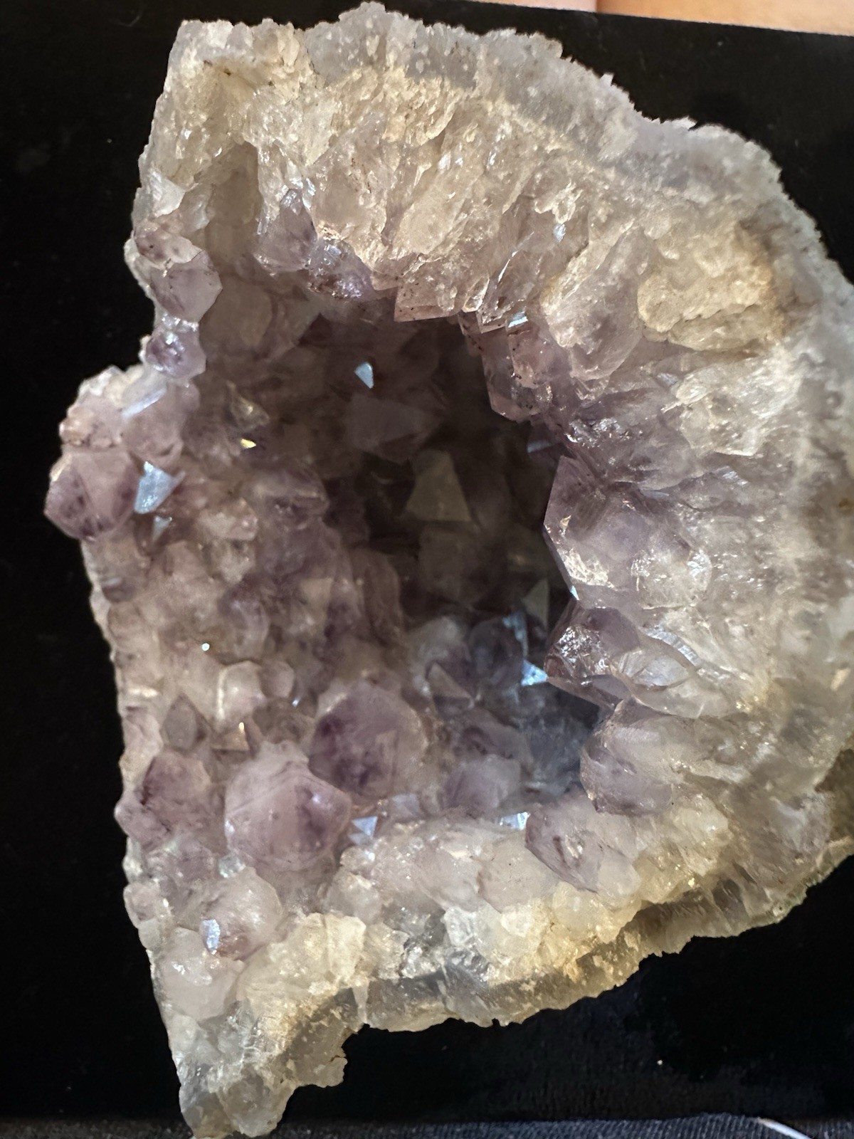 Natural Amethyst Crystal Geode Half – 2 lb Purple Quartz Display Specimen