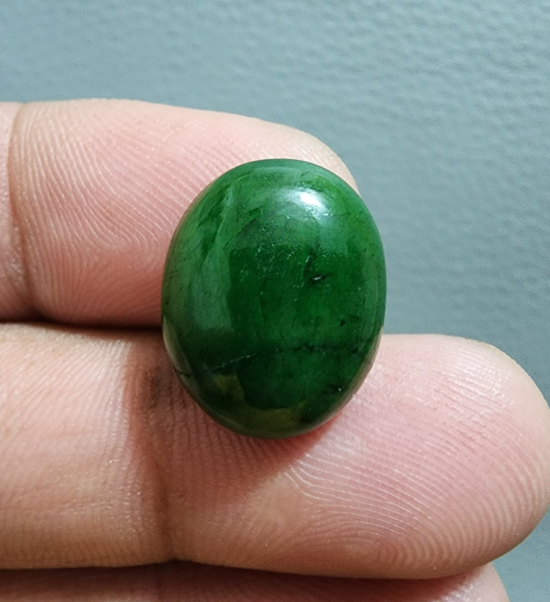 Magnificent Sakota Emerald Cabochon Oval Shape 15 Crt Loose Gemstone For Jewelry