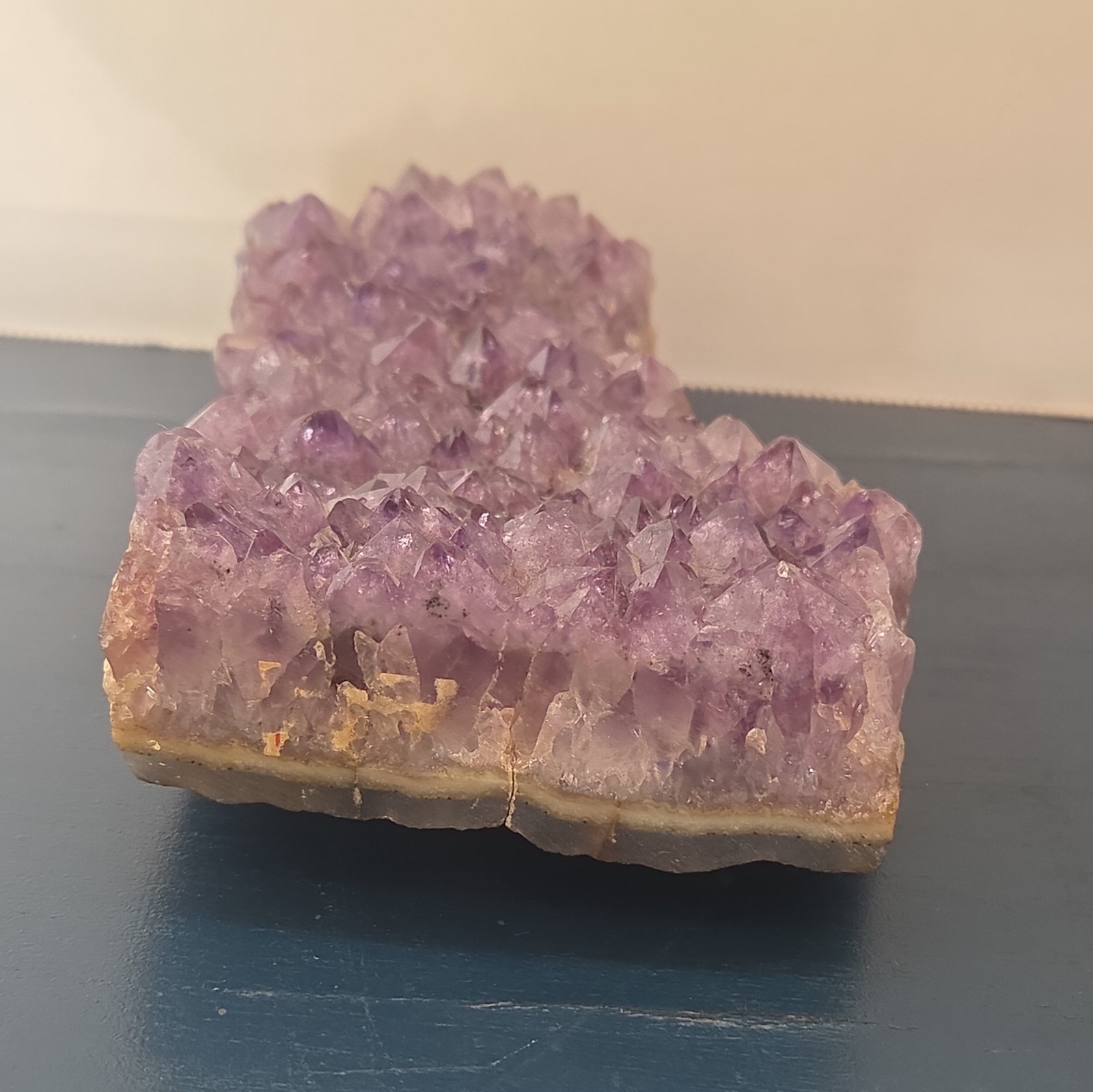1.8LB Natural Amethyst Geode Quartz Crystal Cluster Energy Healing