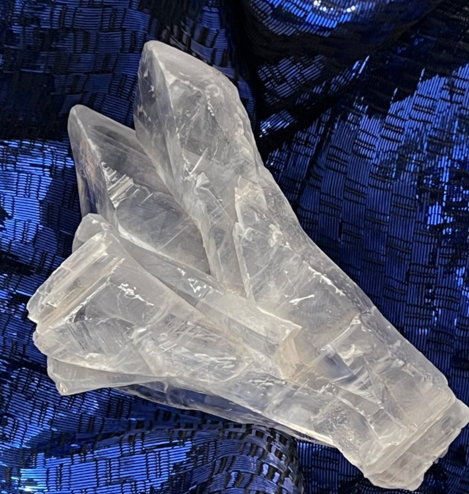 Clear Selenite Crystal Natural Raw Mineral Specimen Unique Shape 4″ x 3″