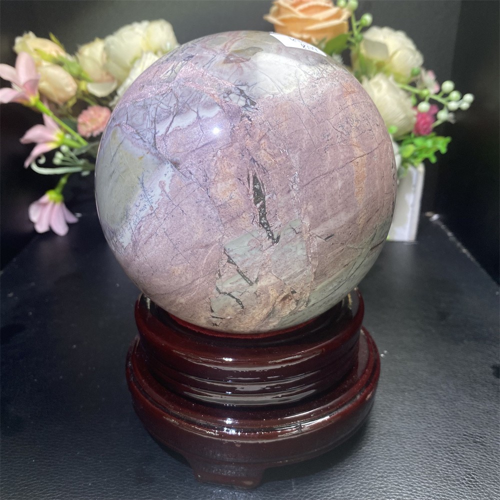 7LB 4.8″Natural A+++Picture Jasper Sphere Crystal Reiki Ball Heal Polished Decor