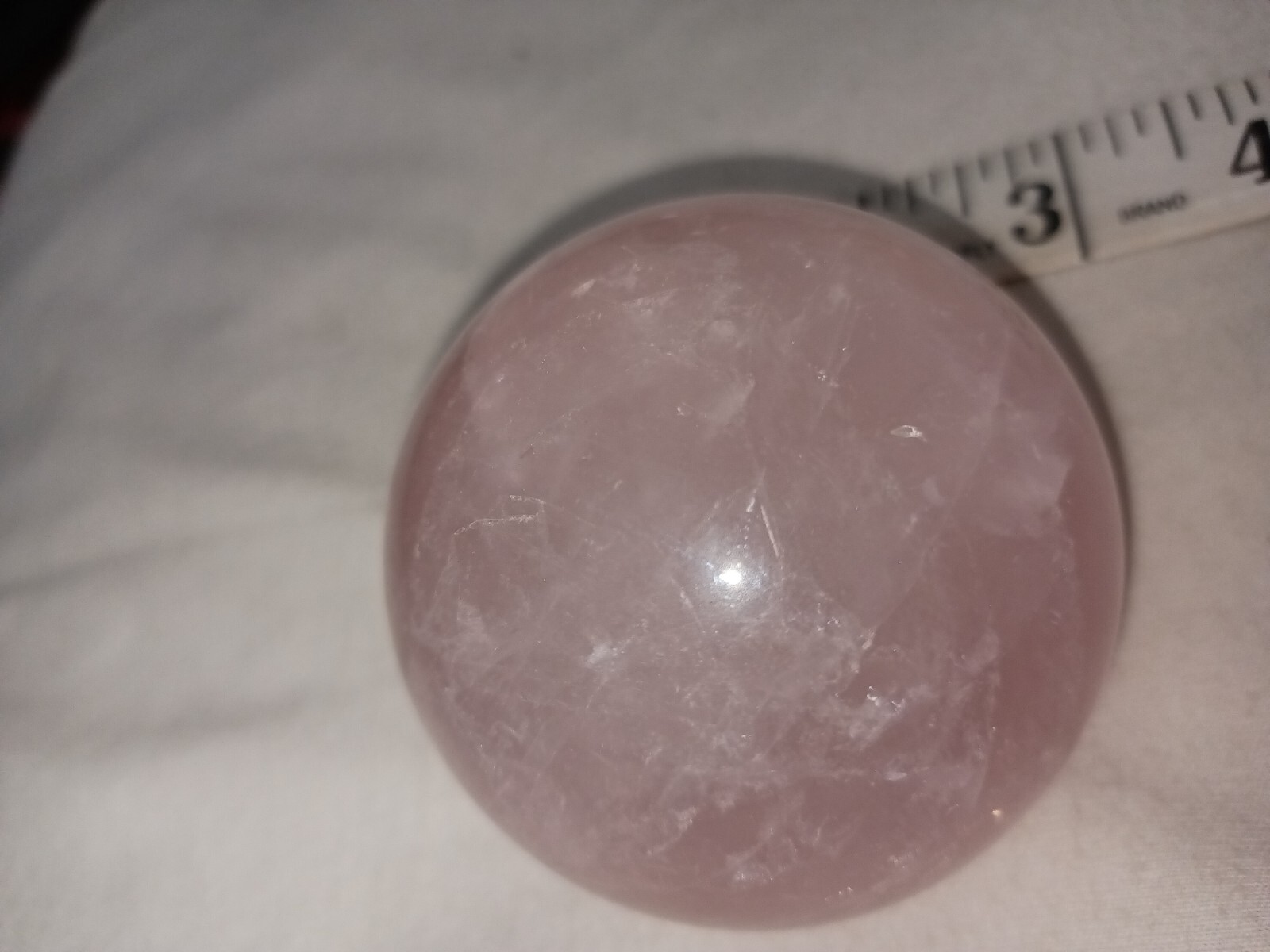 1 Pound 453g Pink Rose Natural Quartz Sphere Crystal 9in round C