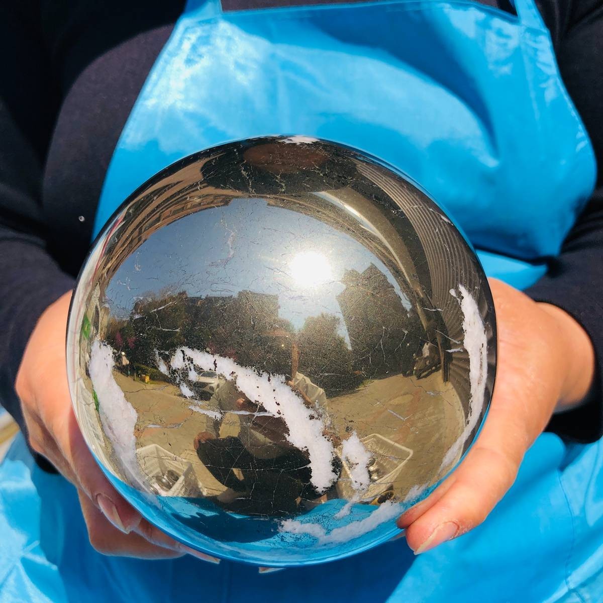 10LB Natural Chalcopyrite Sphere Polished Quartz Crystal Ball Healing 4267