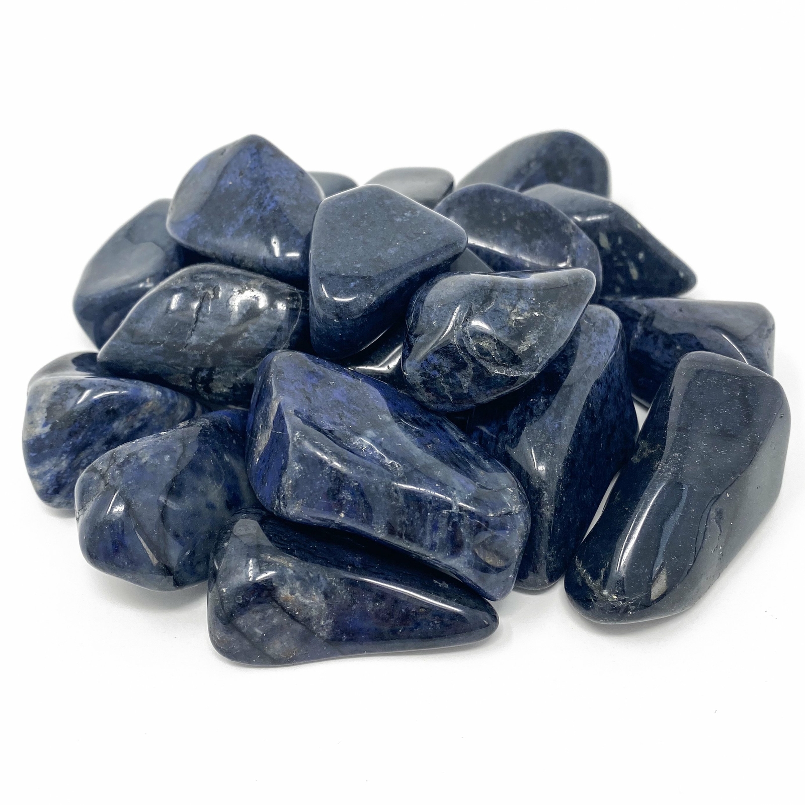(1) Dumortierite Tumbled Crystal Specimen with Description Card