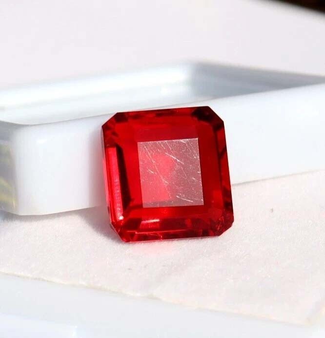 9.50 Ct Natural Radiant Cut Burmish Red Ruby Certified Loose Gemstone