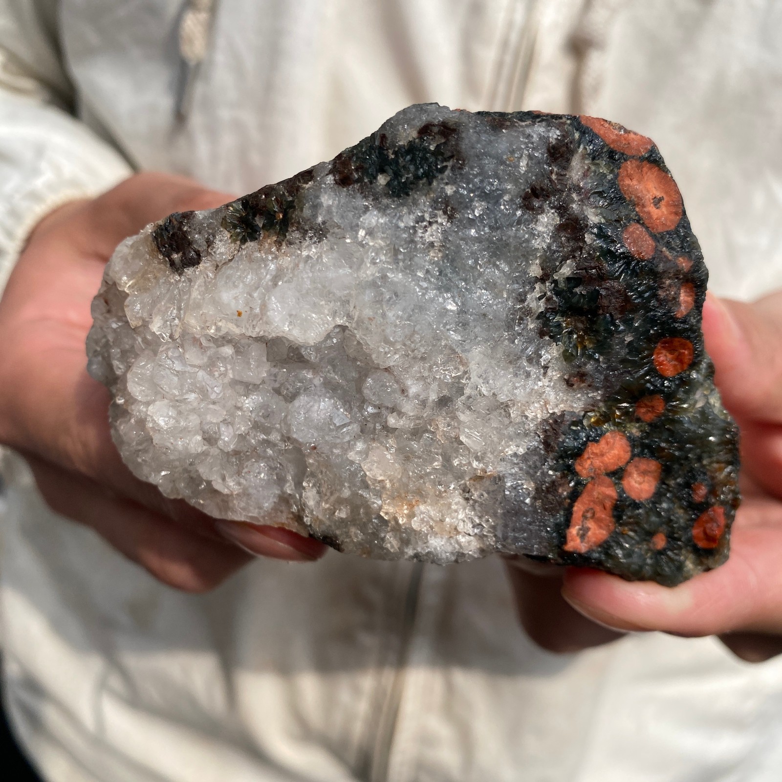 0.7lb Raw Natural colourful ocean jasper quartz crystal rough mineral specimen