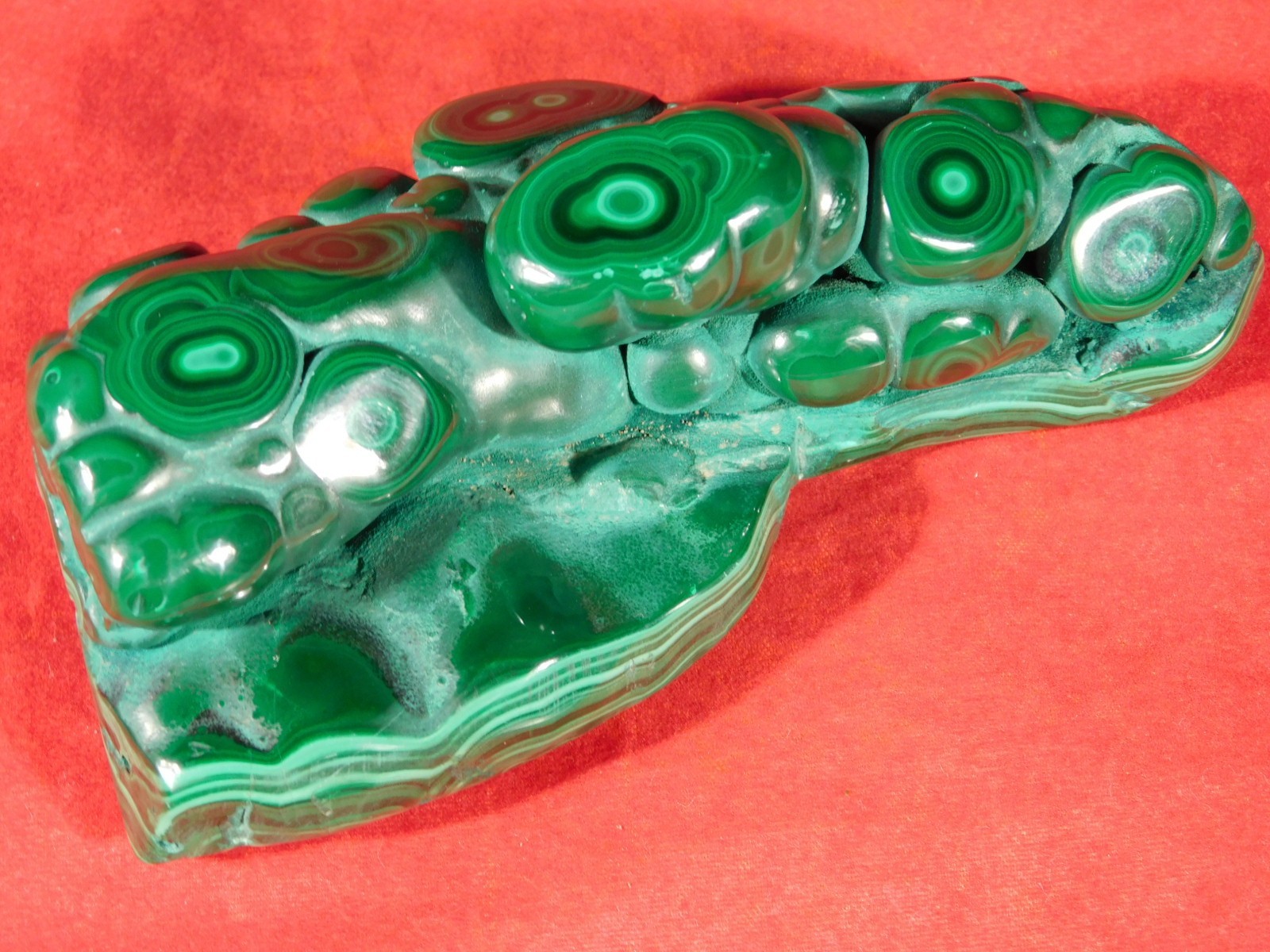 BIG! Polished Deep GREEN Malachite STALACTITE or Stalagmite From the Congo 393gr