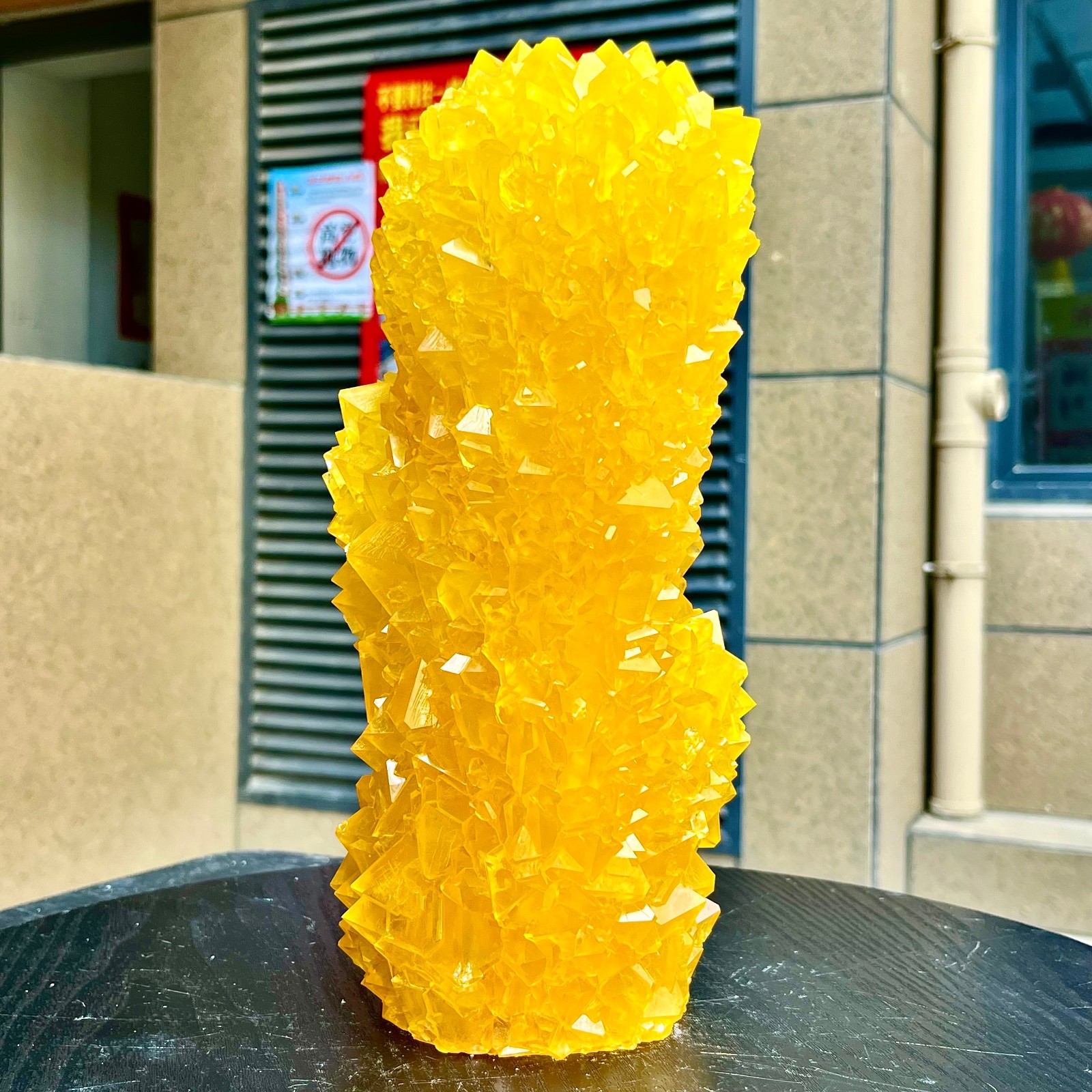 6.86LB Yellow Ghost Phantom Crystal Cluster Flower Raw Crystal Heal Quartz Decor