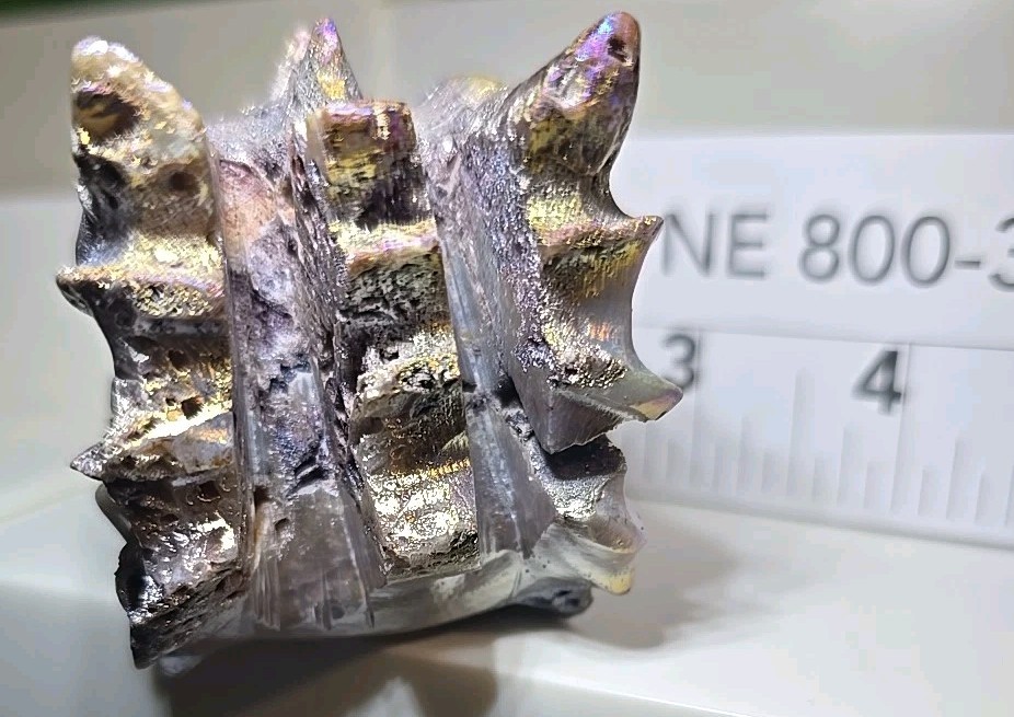 Dragon Head Carving In Aura Sphalerite 4″ 9Oz. Rainbow Aura Coated Natural Stone