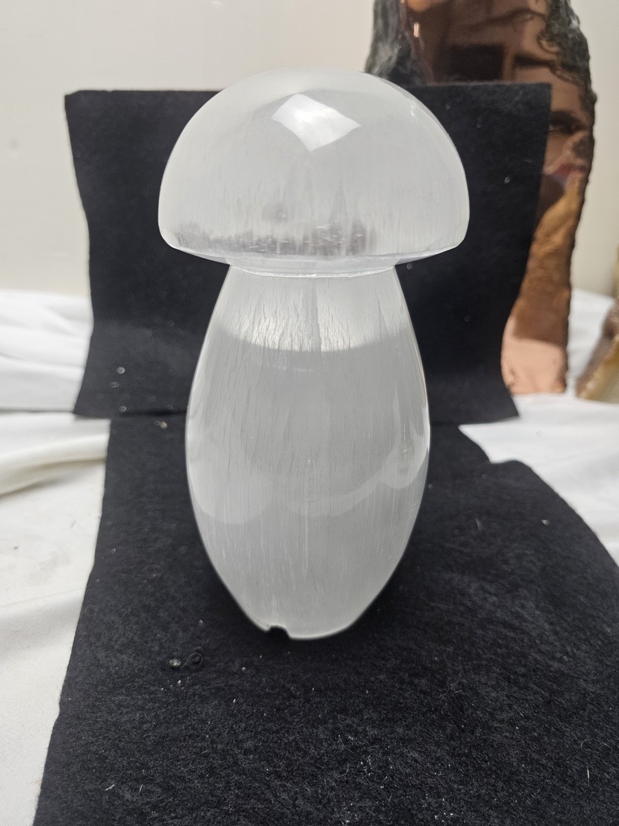 Selenite Mushroom Top Lamps