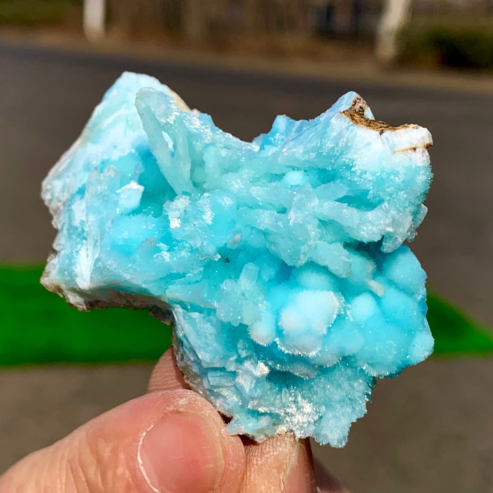 46G Natural blue texture stone crystal,Heteropolar of Chinese blue aragonite