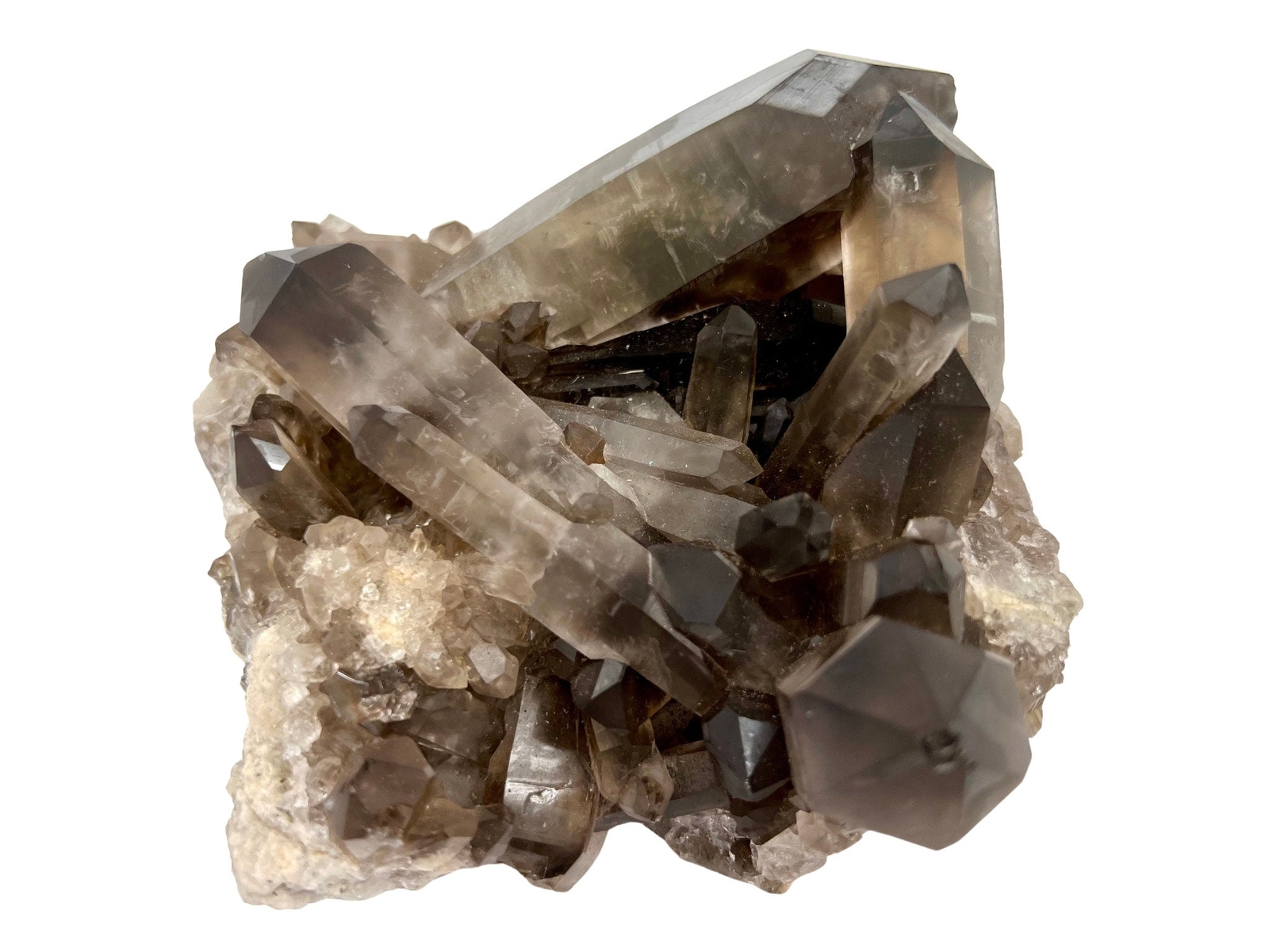 Raw Smoky Quartz Cluster (Grade A) Natural Smoky Quartz Crystal Cluster, Brazil