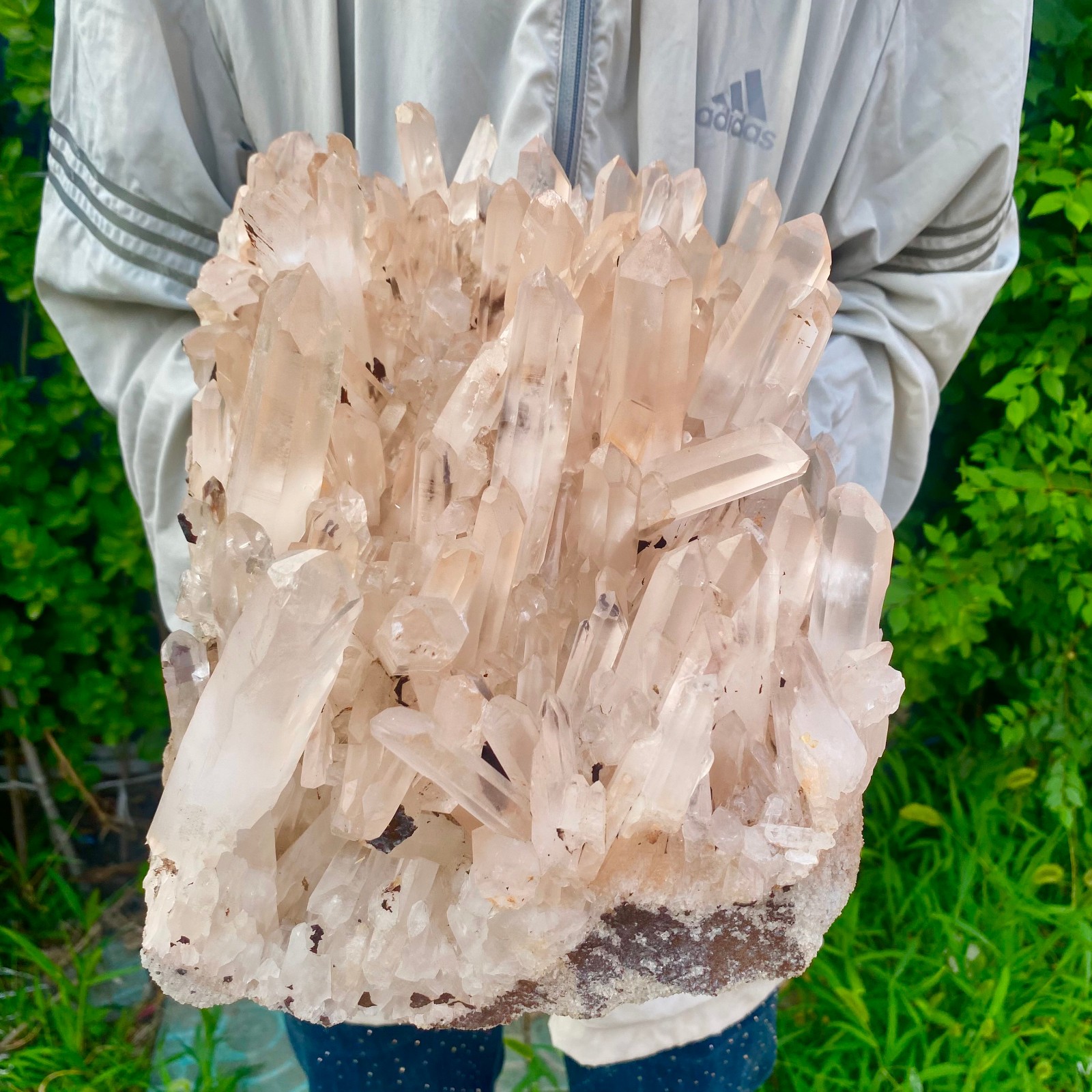 26.56LB Large Natural Clear White Crystal Quartz Cluster Energy Healing Specimen
