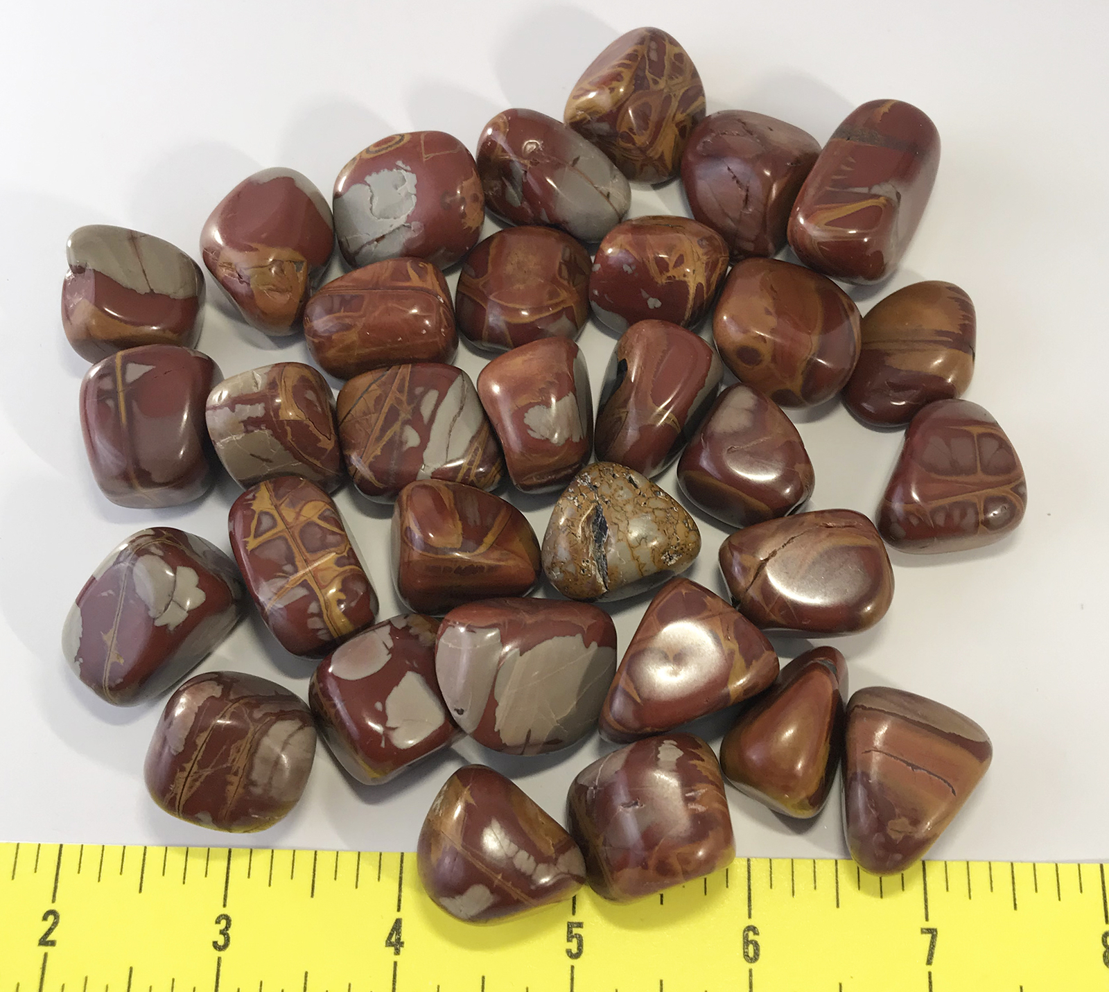 JASPER Noreena Large (20-30mm) polished stones. 1 lb HAND SORTED