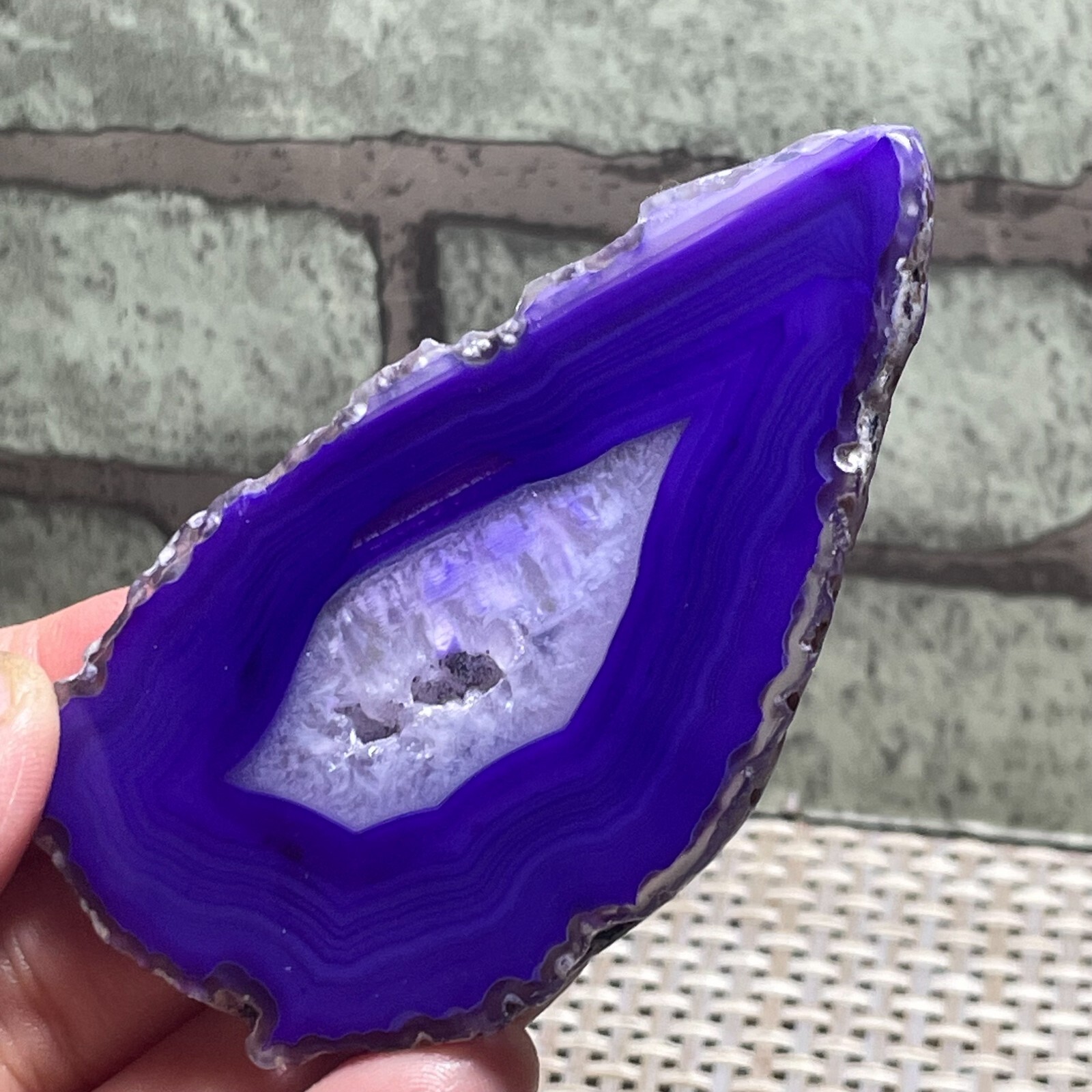Bedrock Natural Agate Slice Coasters Display Table Geode Decor 40g F95