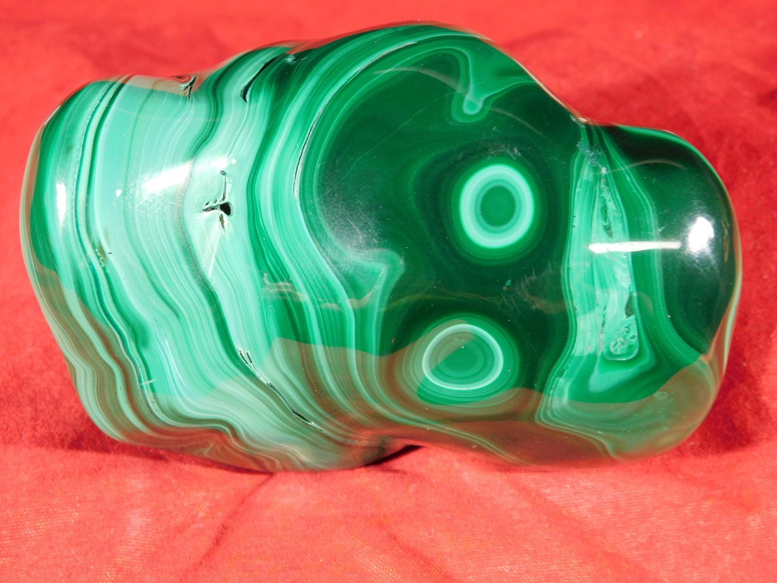 BIG! Polished Deep GREEN Malachite STALACTITE or Stalagmite From the Congo 583gr