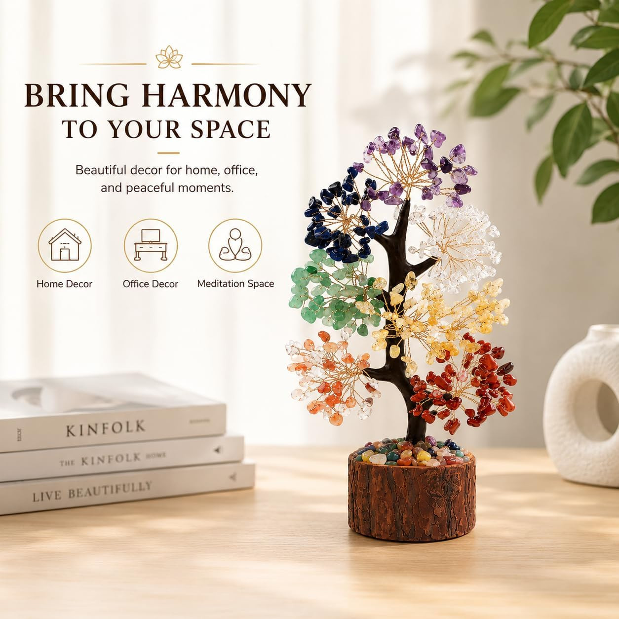 7 Chakra Crystal Tree of Life,Handmade Birthday Gifts for Women Mom Sister, Natu