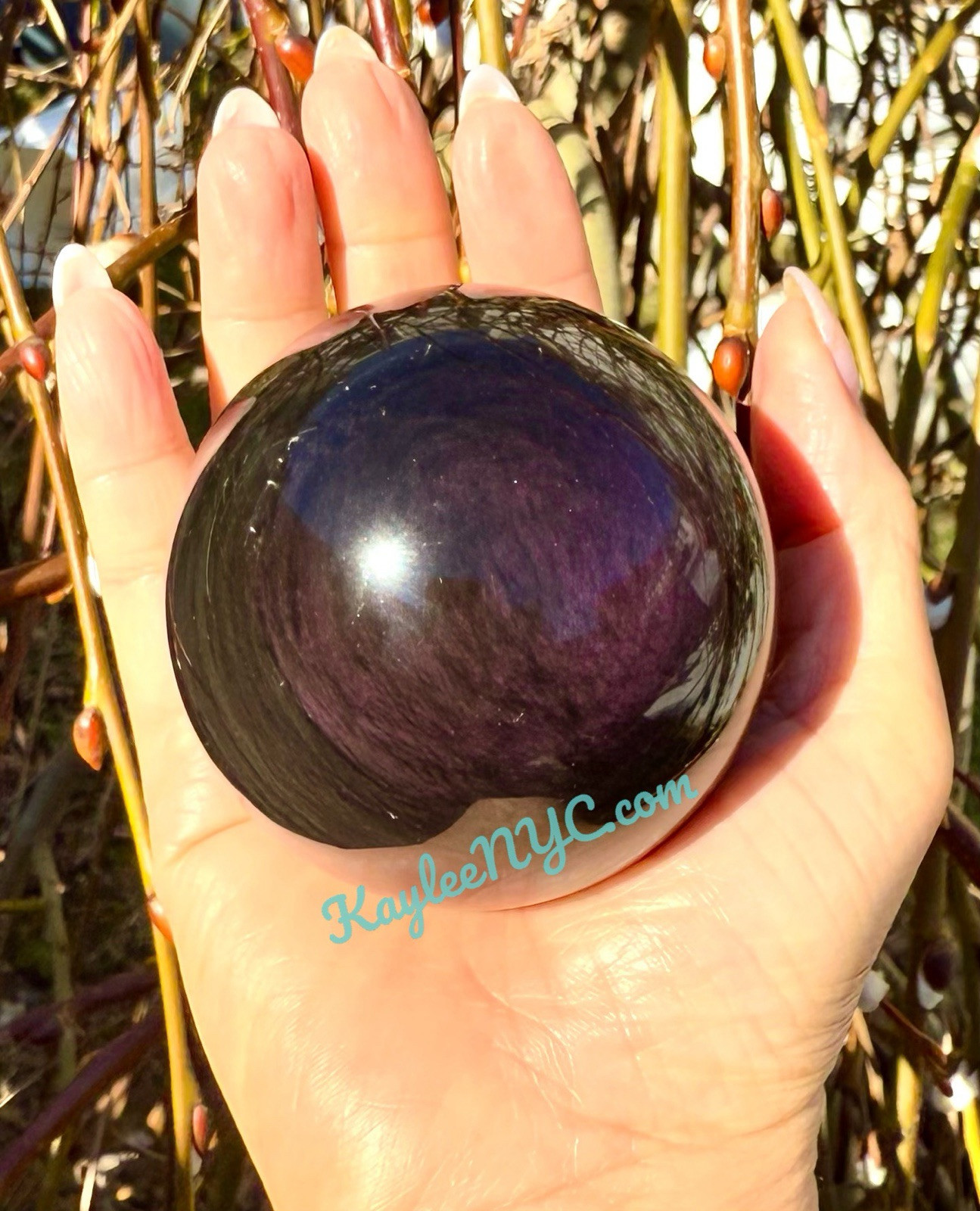 Wholesale 6-7 Pcs Natural Rainbow Obsidian Sphere Crystal Ball Energy 2.9-3lbs
