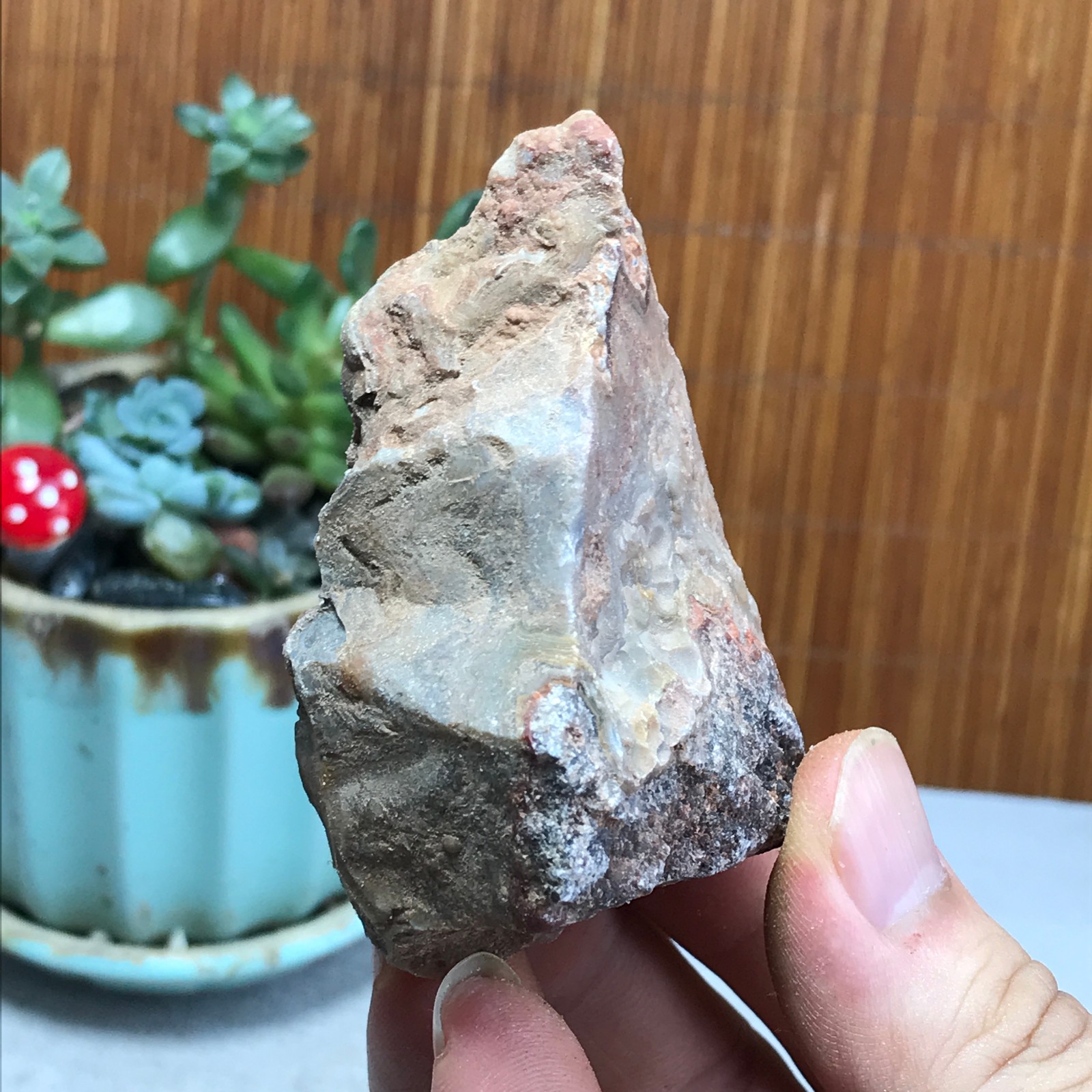 Natural crazy Mexican agate Crystal gemstone rough original Specimen 154g A6969