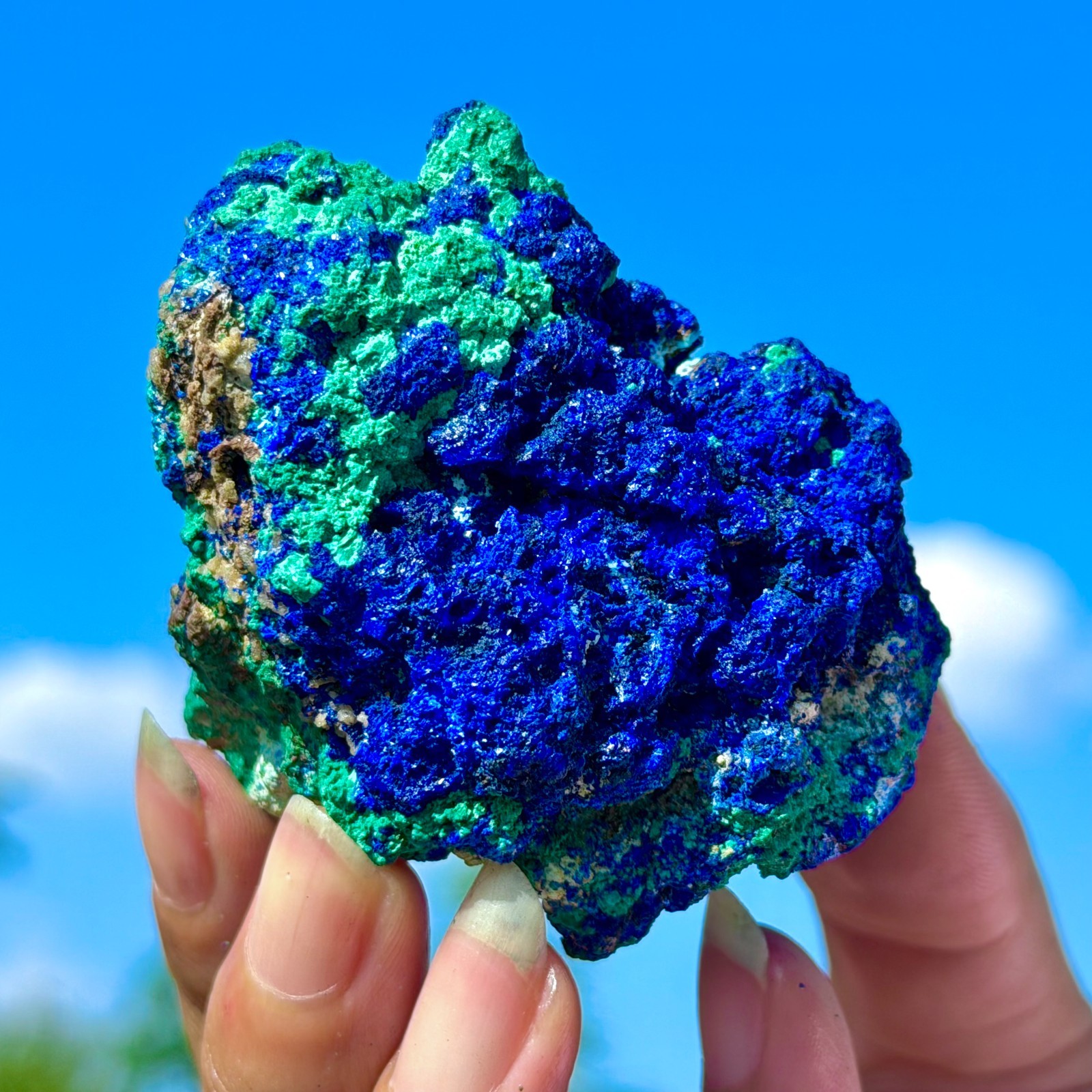 183G BEST NATURAL Azurite/Malachite Crystal Quartz Minerals Specimens