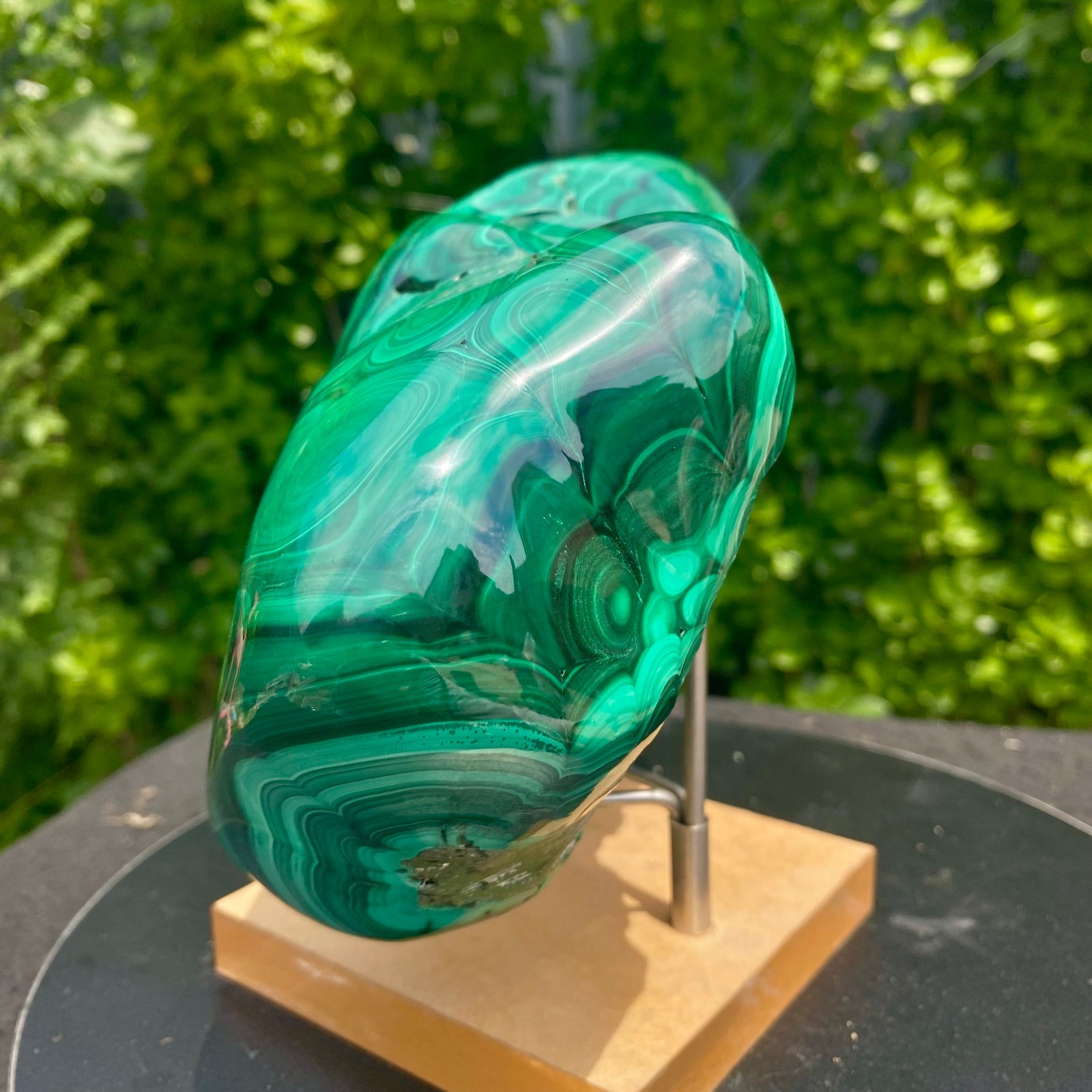 8.26LB Natural glossy Malachite transparent cluster rough mineral sample