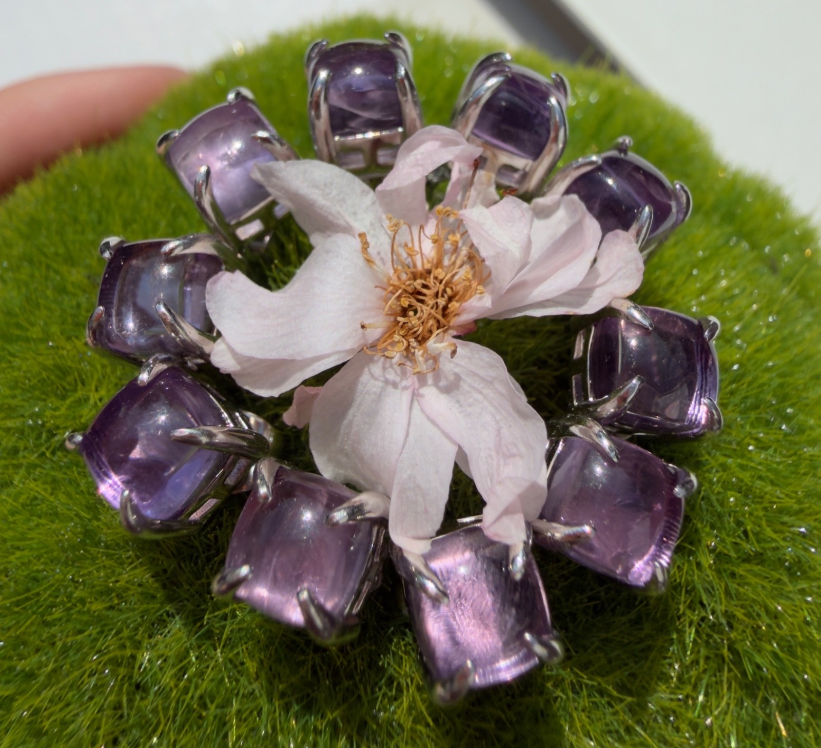 Wholesale 5 Pairs Natural Amethyst Stud Earring 6mm