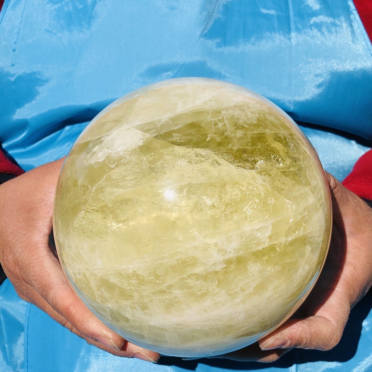 8.09LB Natural Yellow Crystal Ball Quartz Yellow Crystal Ball Healing