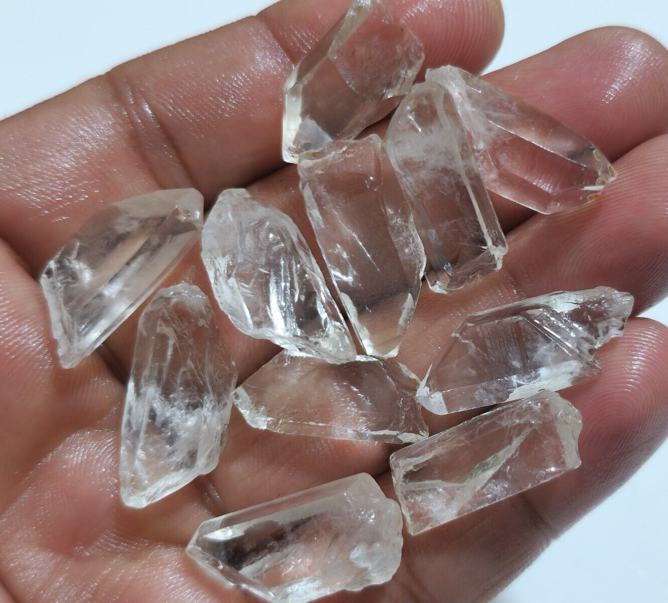 Amazing Crystal Quartz Rough 11 Pcs Lot Huge Size 20-25 MM Rare Loose Gemstone