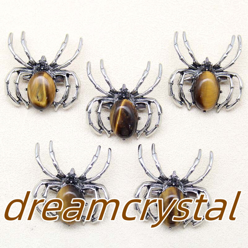 50pcs Mix Natural Quartz Crystal Alloy Spider Skull Reiki Random Insect Skull
