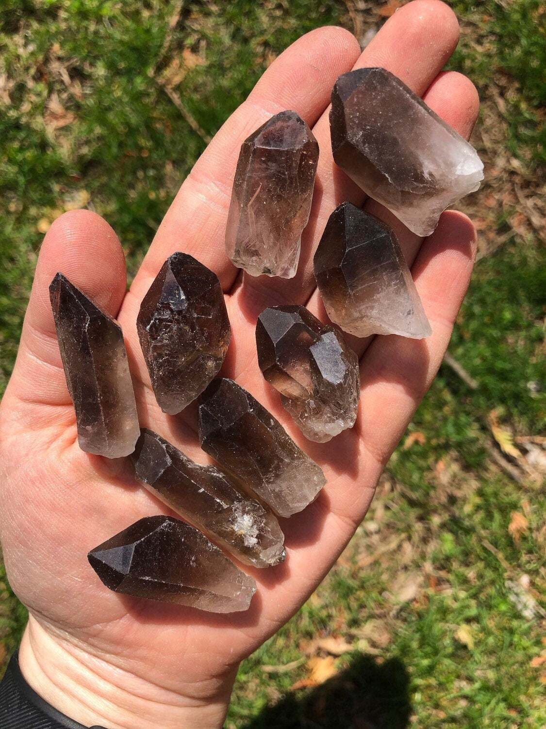 Raw Smoky Quartz Crystal Point, Natural Smoky Quartz from Brazil