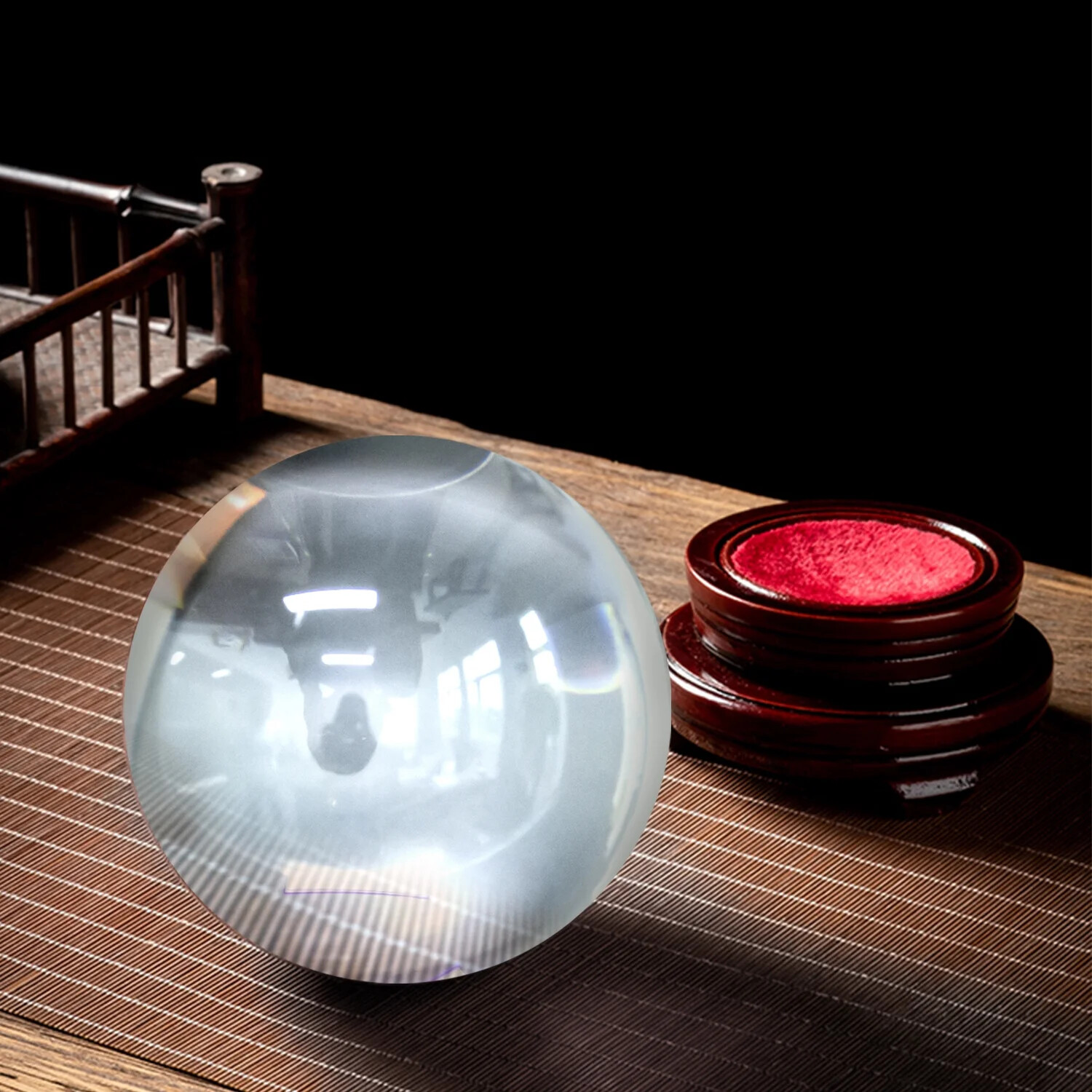150mm/200mm Clear Crystal Ball Divination Meditation Glass Sphere Photo Prop