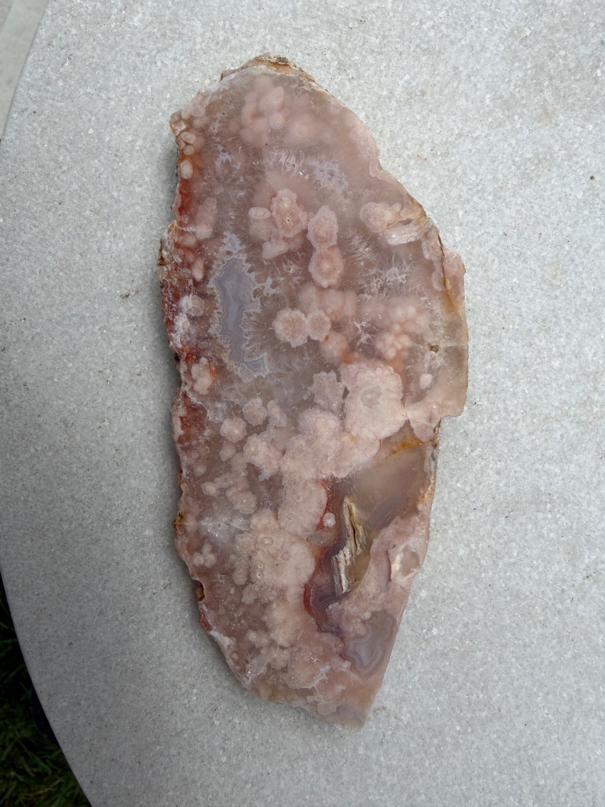 Wholesale Lot 2 Lbs Natural Pink Amethyst Flower Agate Slab Crystal