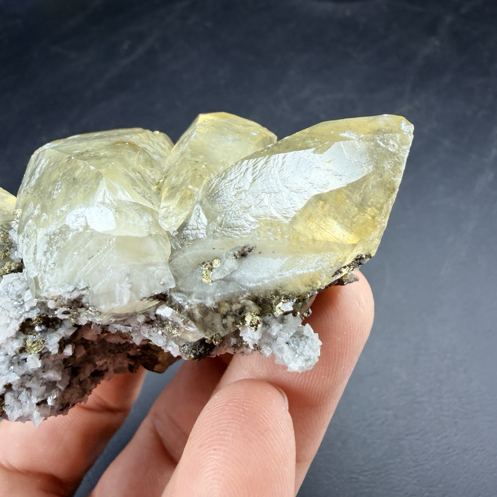 Golden Calcite Chalcopyrite Dolomite Crystal Combo / Sweetwater Mine *Video*