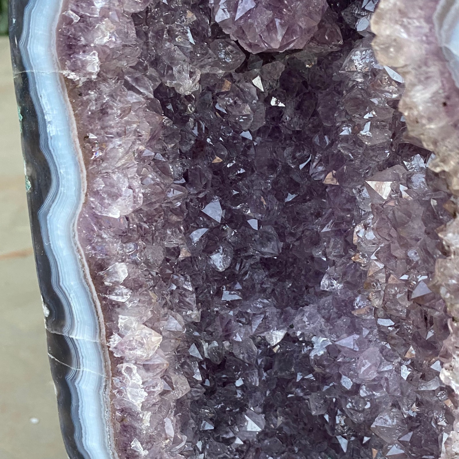 17.63LB Natural Amethyst agate quartz cluster crystal specimen restoration
