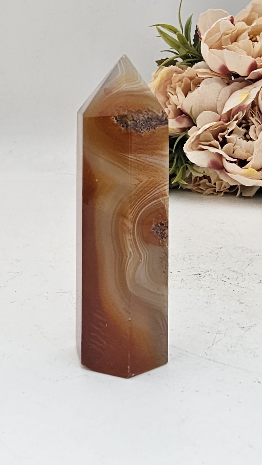 ⭐️SALE⭐️ Carnelian Agate tower point generator gemstone healing 7.8cm 76g