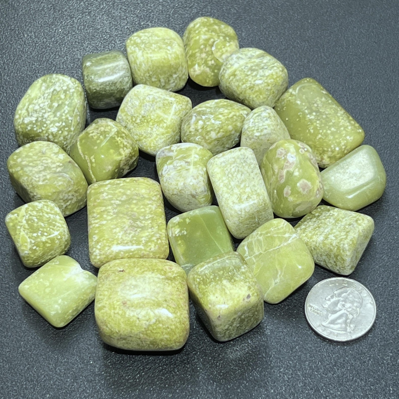 Green Serpentine Tumbled Stones (By The Piece or Pound) Natural Genuine Mineral