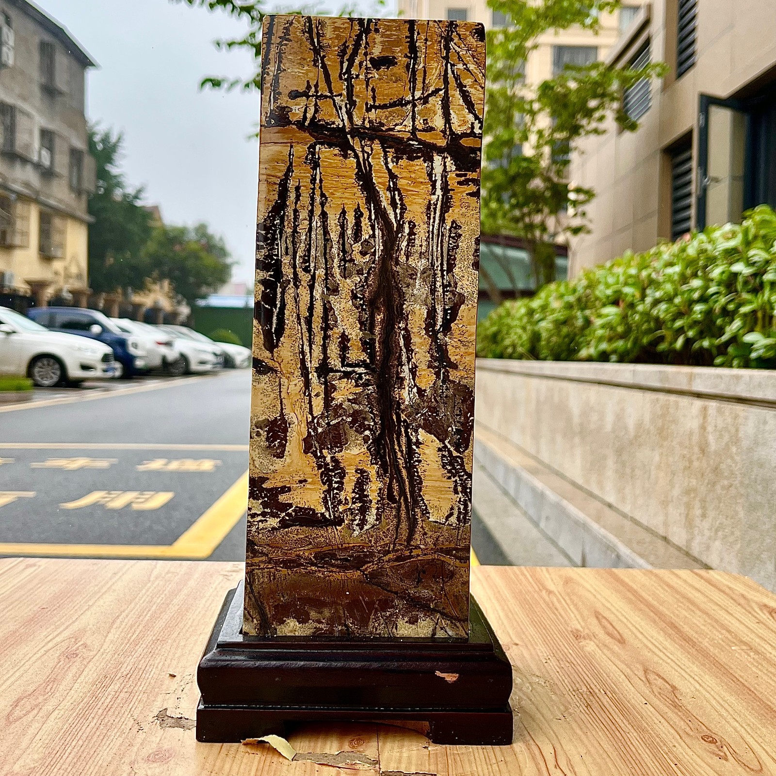 16.11LB High quality Chinese painting stone column quartz specimen