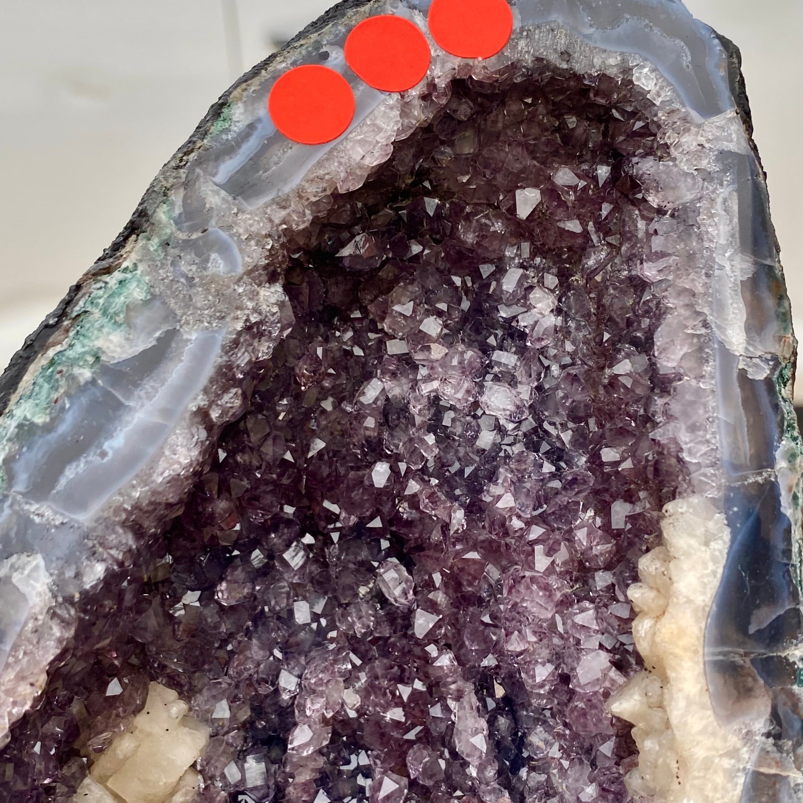 10LB Large natural amethyst geode quartz crystal cluster cathedral energy hea