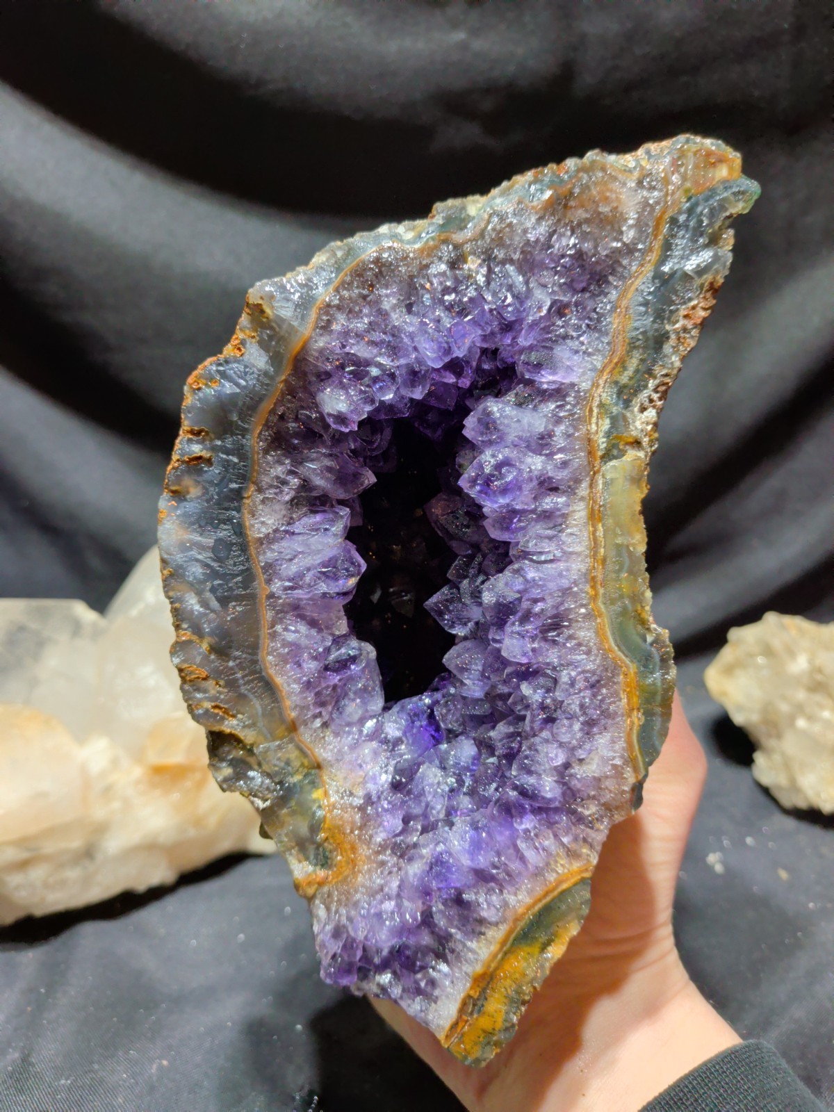 Amethyst “Cave” Deep Purple w/ Rainbow Specimen Natural Form (4lbs 13oz)