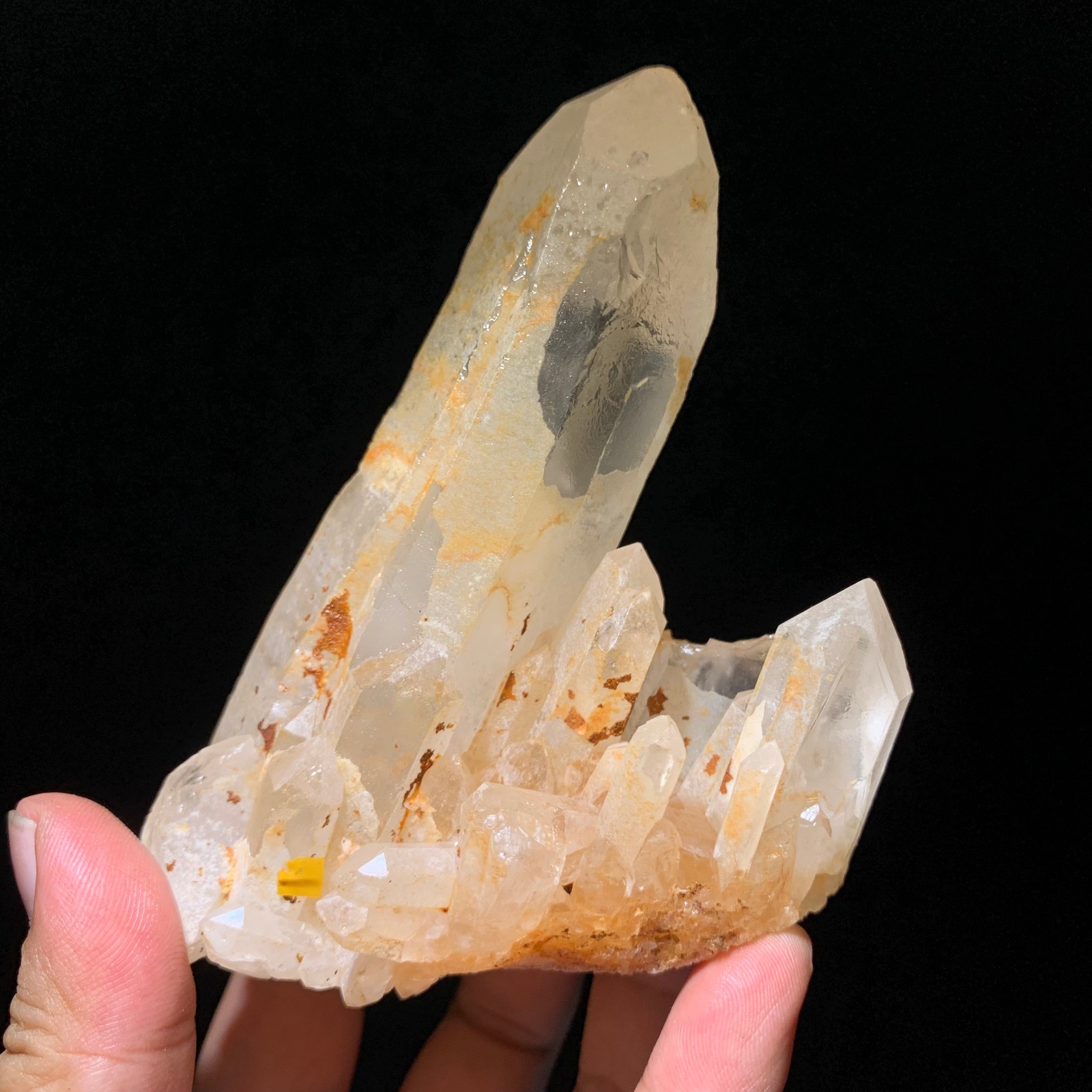 386g Natural White Clear Quartz Crystal Cluster Rough Healing Specimen