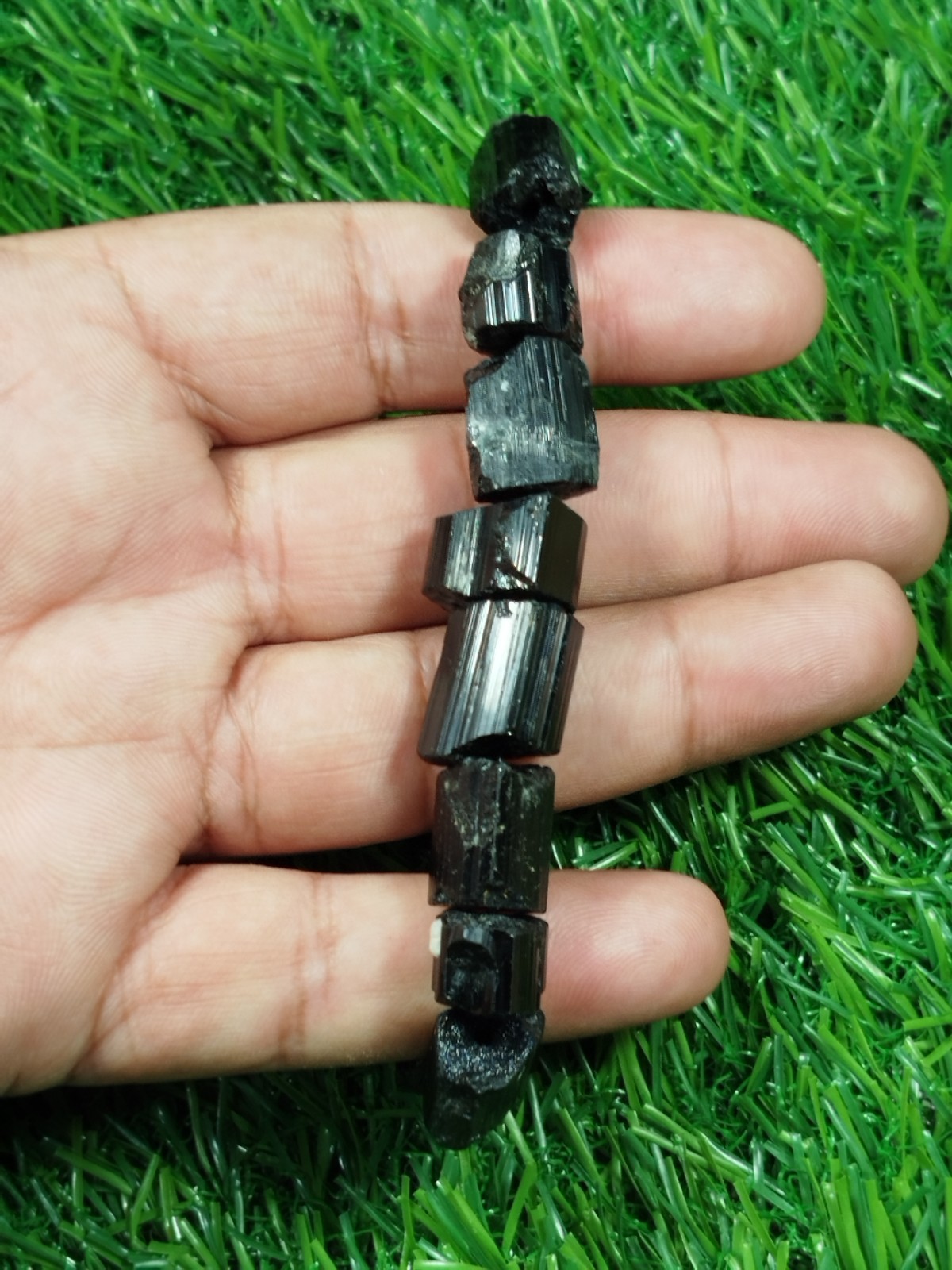 54 Grams Black Tourmaline Stackable Bracelet From Skardu Pakistan