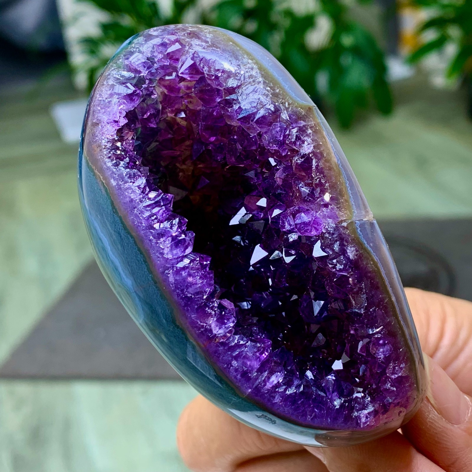 290G Natural Amethyst geode quartz cluster crystal specimen Healing