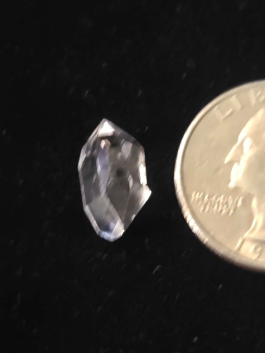 Herkimer Diamond Quartz Crystal Double Terminated Gem Quality 1.10g USA