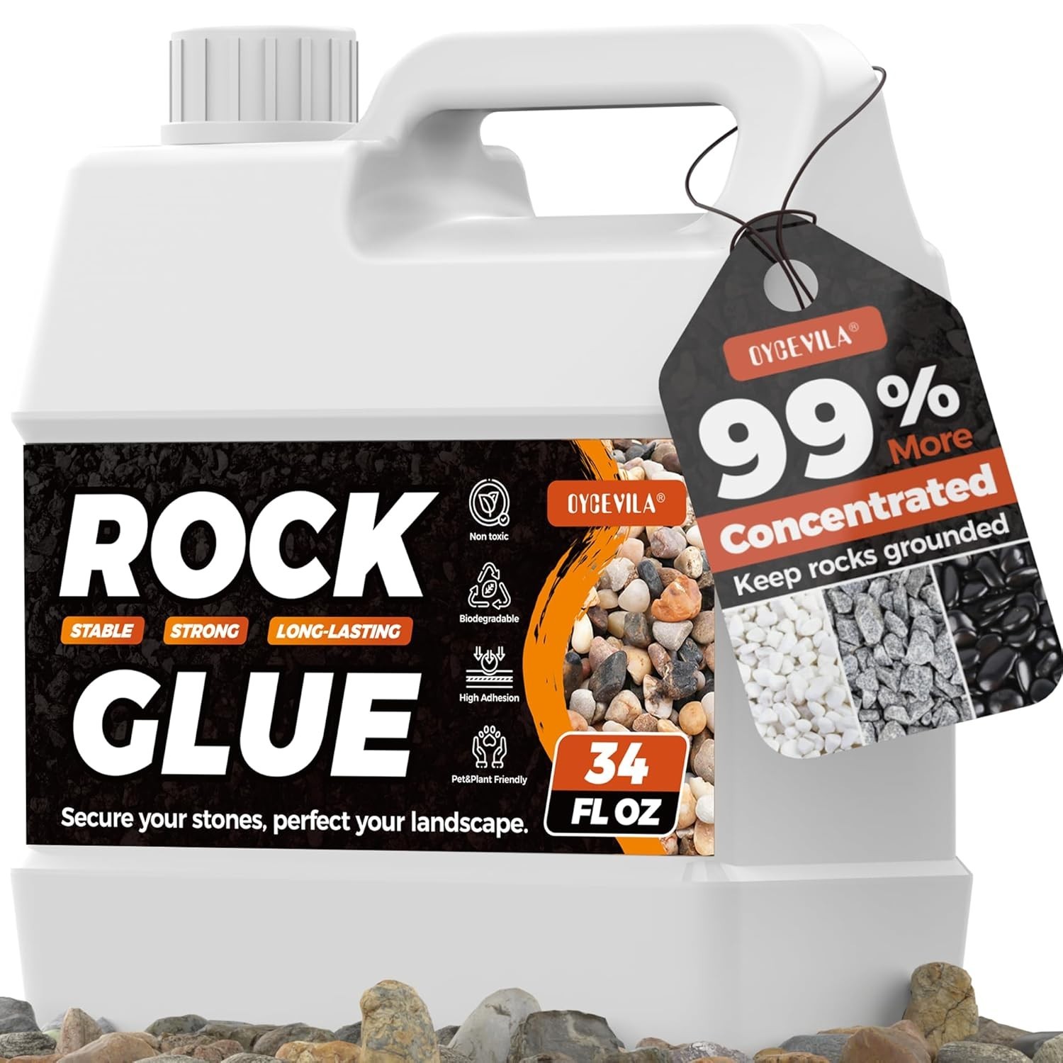 Multi-Purpose 34oz Rock Glue – Quick-Drying, Pet-Friendly Adhesive for Gardens