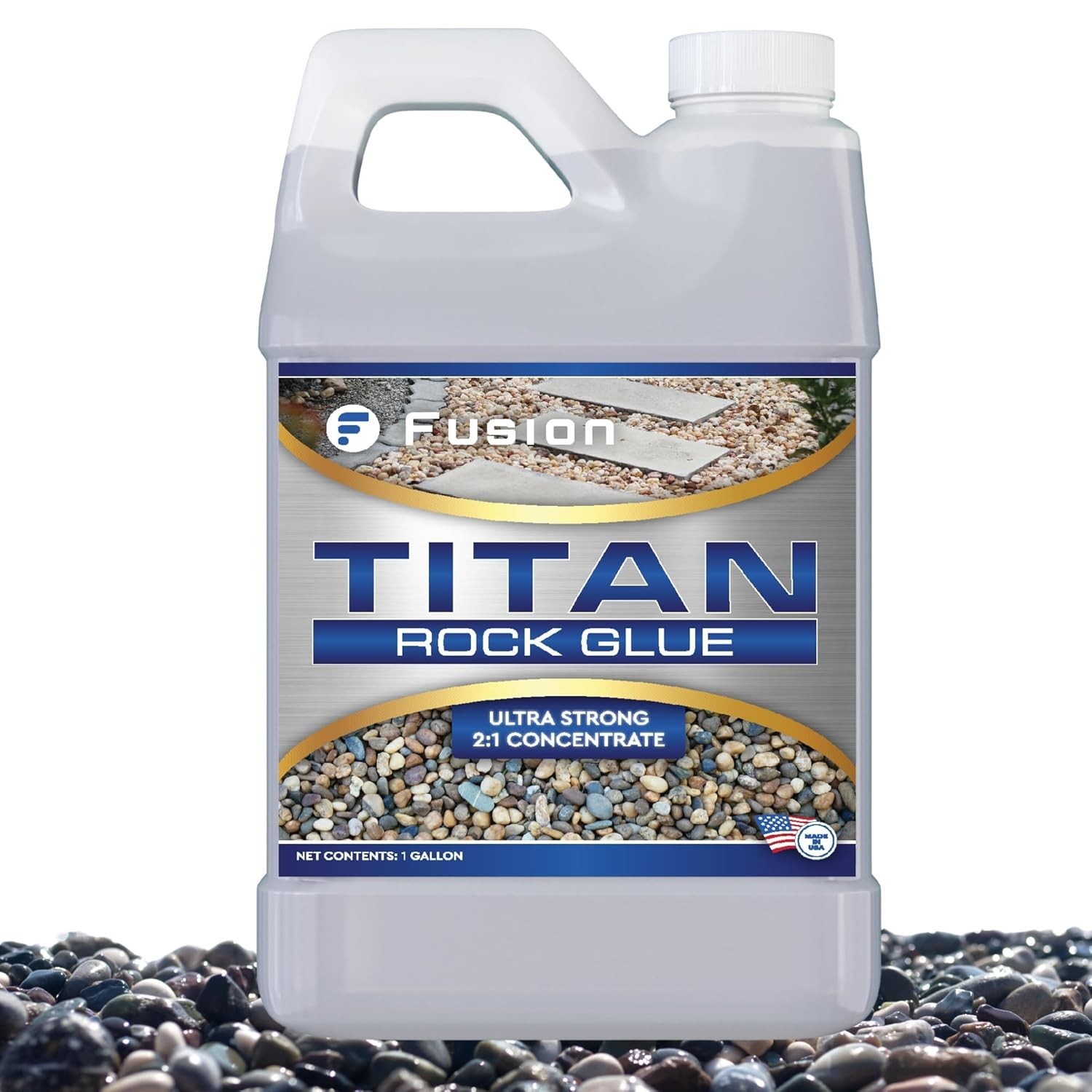 Ultimate Stone Adhesive – Titan Rock Glue 128 Fl Oz for Weather-Resistant Bonds
