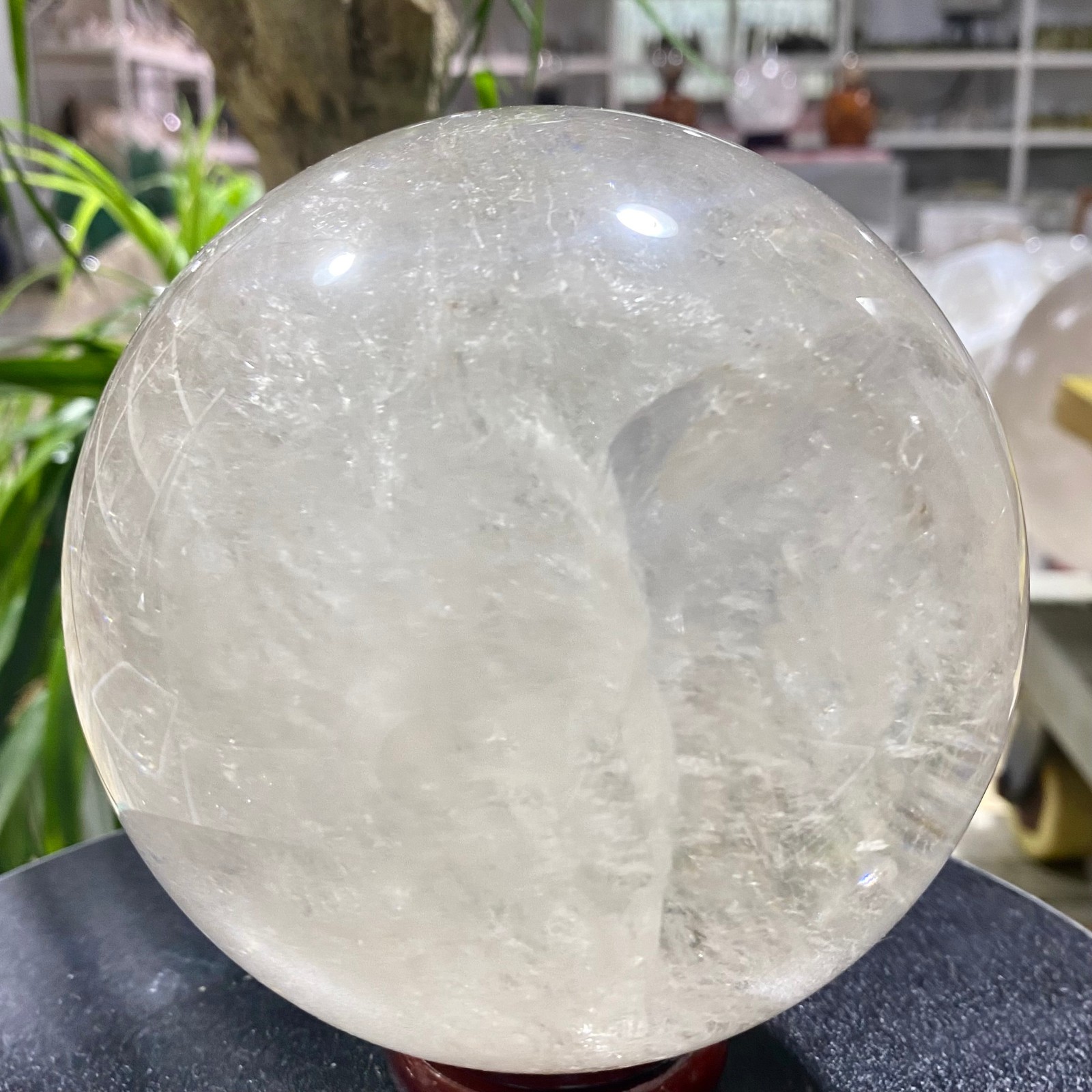 6.63LB Naturalwhite crystal transparent quartz crystal ball Reiki repair