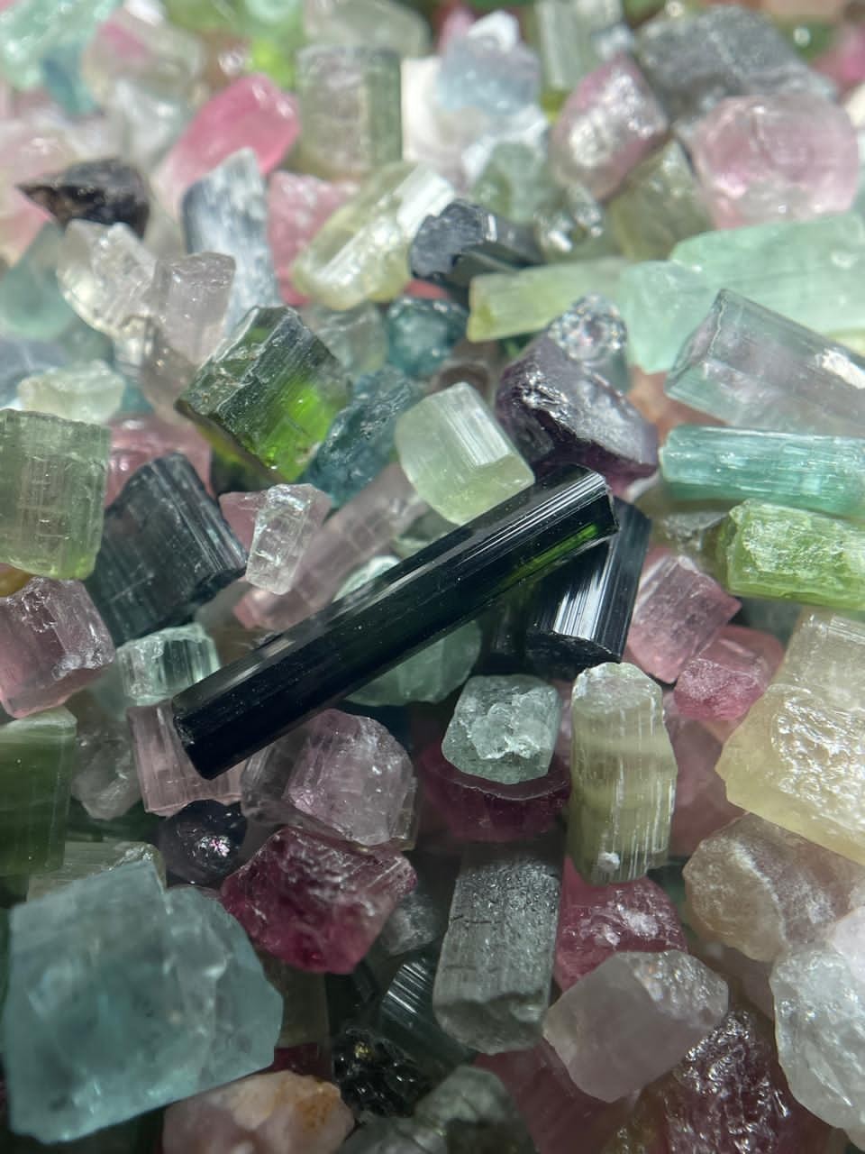 1430- Carats Natural multi colour Tourmaline Crystals Lot from Afghanistan