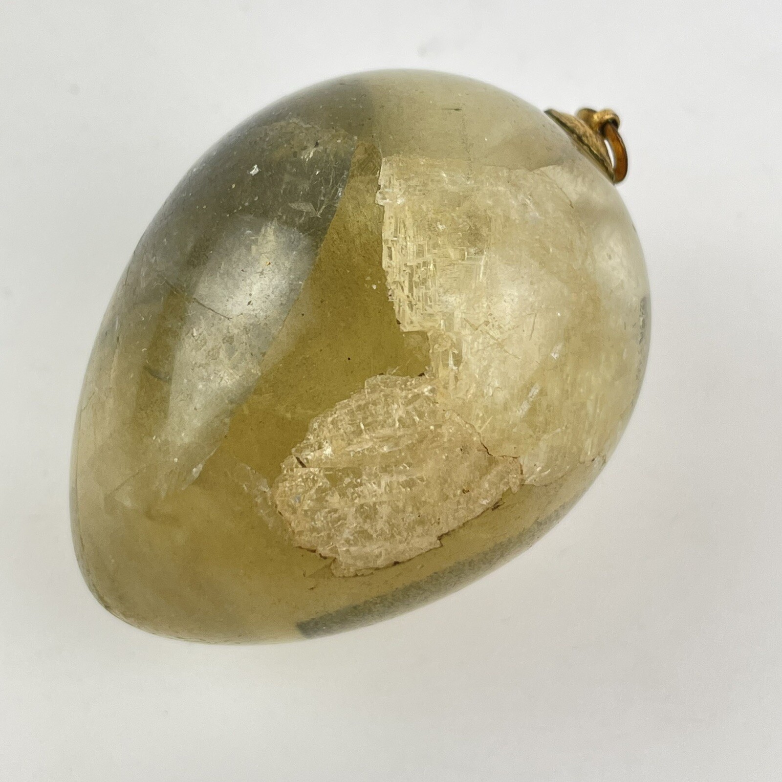 Antique Carved Rock Crystal ? Hardstone Specimen Egg 5.3cm X 3.5cm 122g
