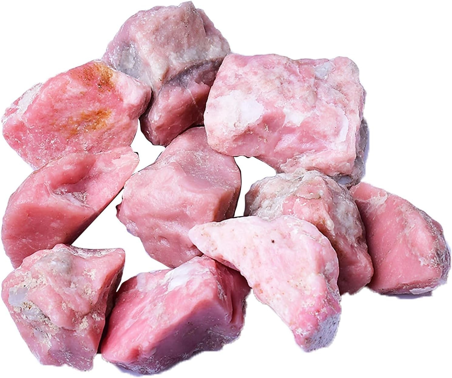 Irregular Pink Opal Raw Crystals 1.2-2.0” for Meditation & Decoration (3.5 oz)
