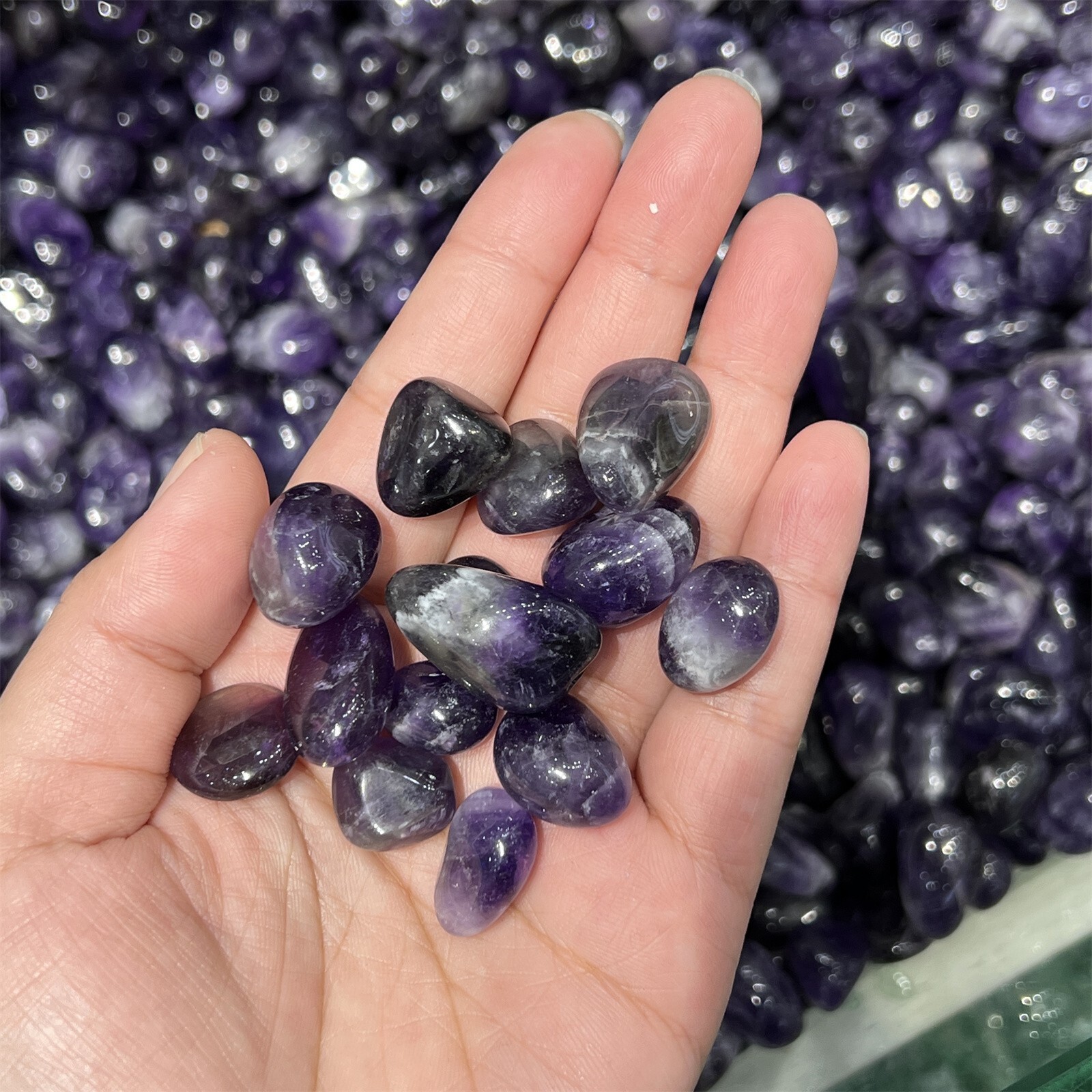 50g Natural Dreamy Amethyst Crushed stone crystal Energy Mineral Specimen gem